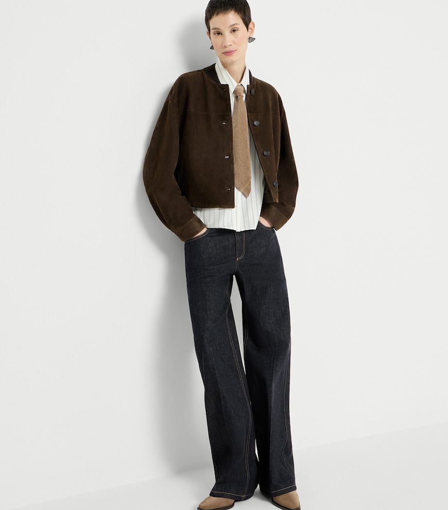 Brunello Cucinelli Womens No-Fade Loose Jeans Image 4