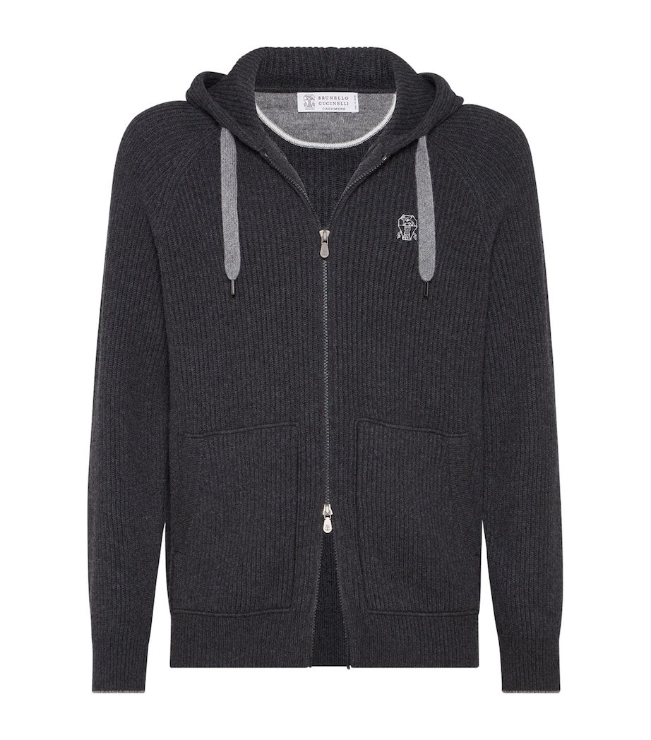 Cashmere Logo Zip-Up Hoodie CZA06 Image 1