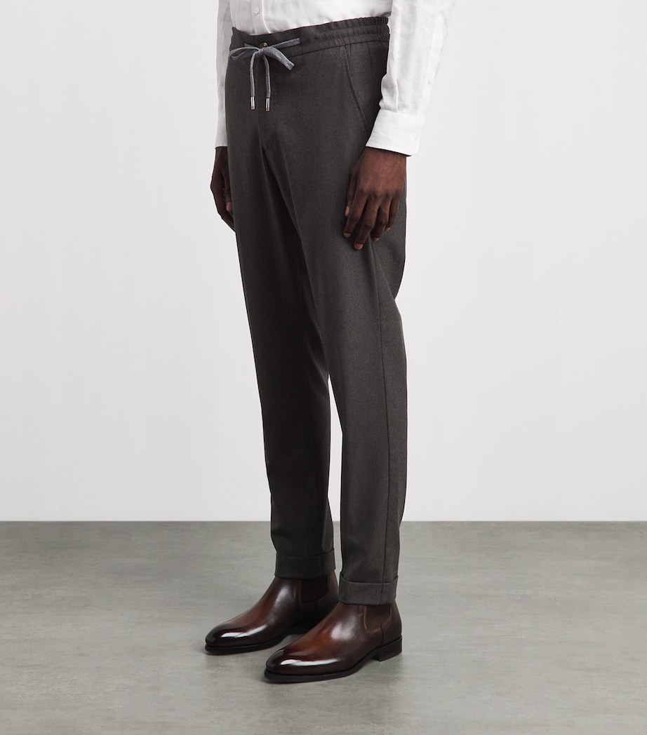 Marco Pescarolo Womens Cashmere Drawstring Trousers Brown Image 4