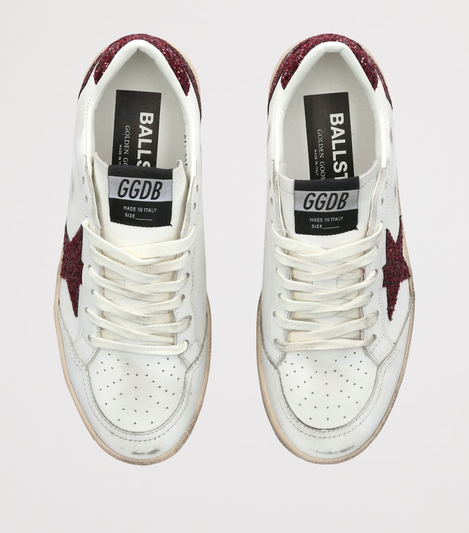 Suede Ball Star Sneakers WHITE/RED Image 4