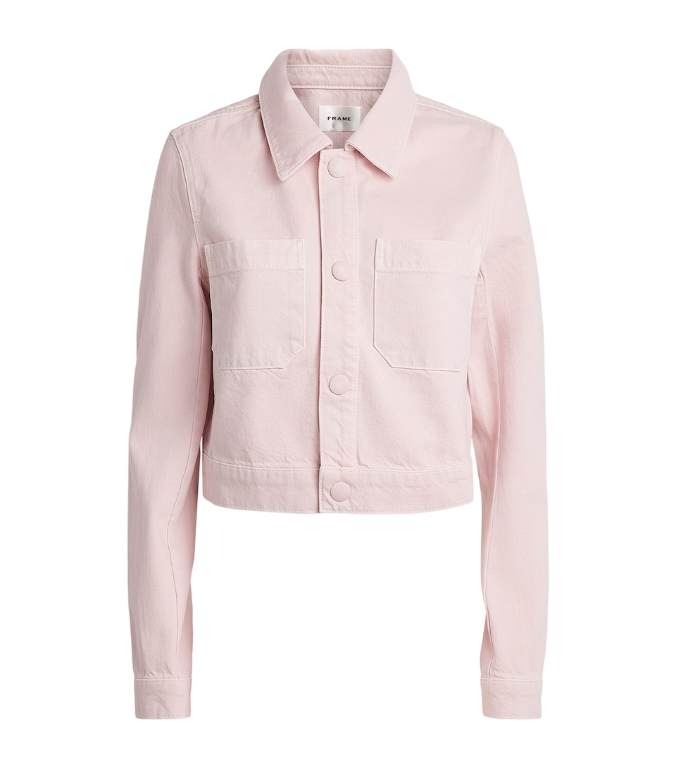 FRAME The Small Cropped Denim Jacket Taffy