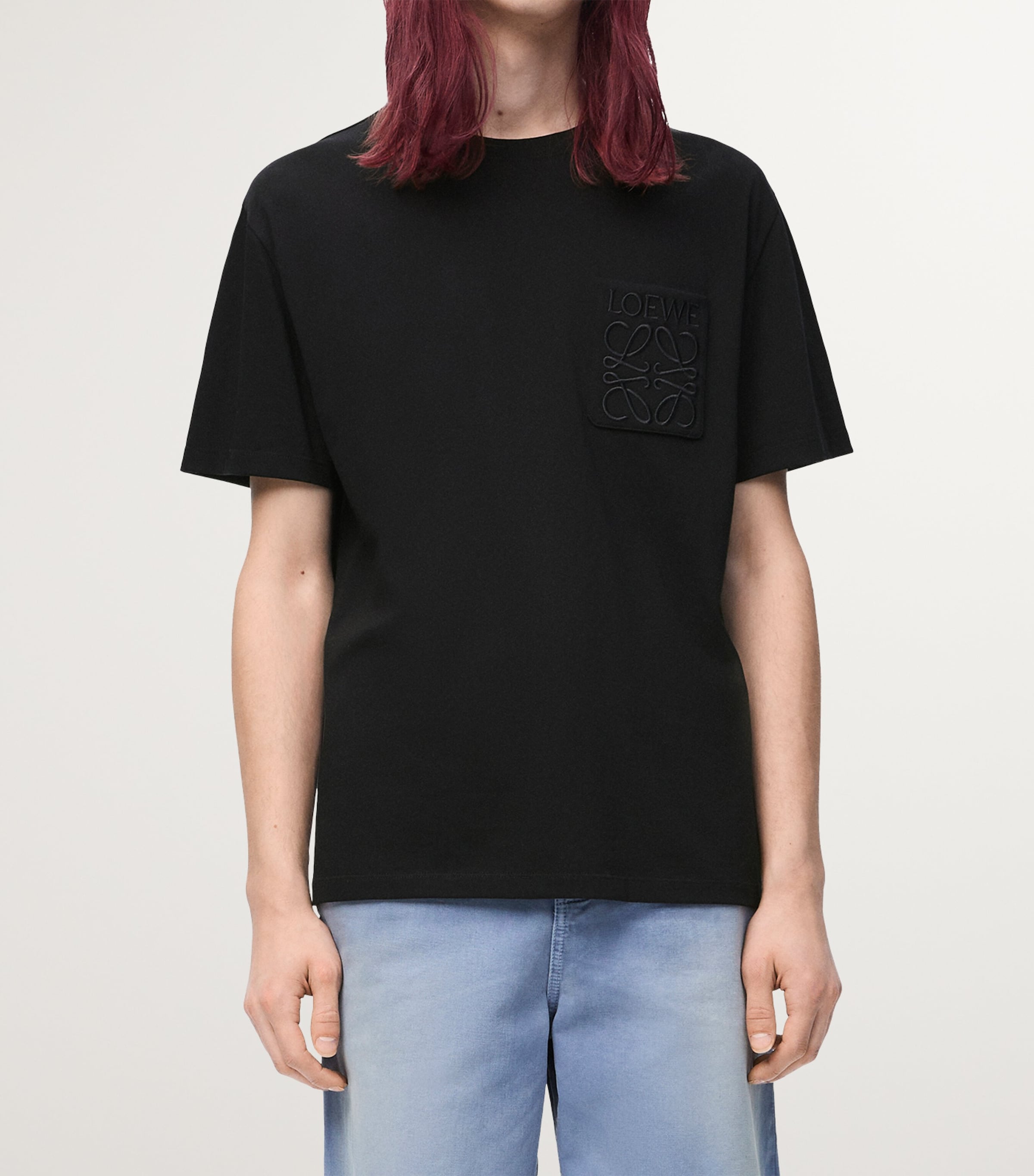 Tシャツ・カットソー LOEWE Anagram t-shirt LOEWE Anagram-embroidered T-shirt | Blue | FARFETCH