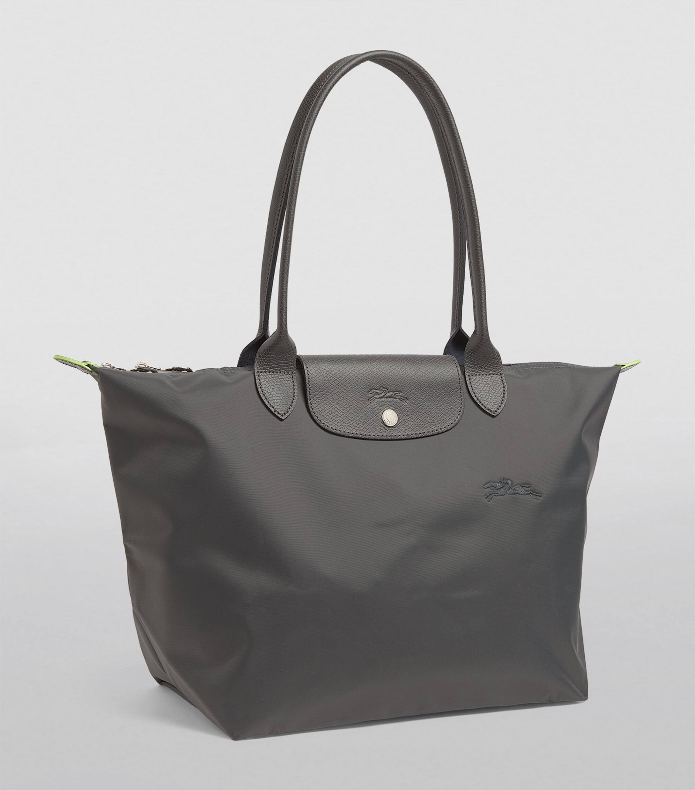 Longchamp Large Le Pliage Green Tote Bag Graphite Image 3