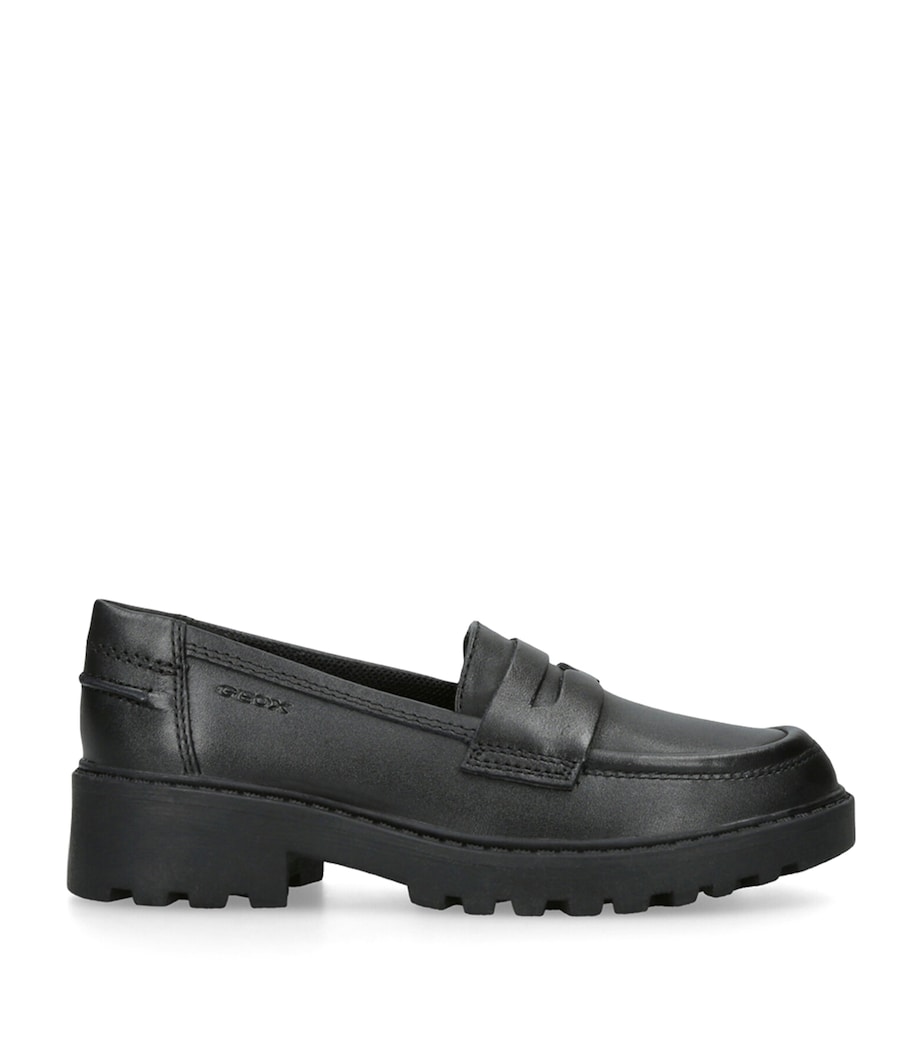 Leather Casey Loafers BLACK Image 1