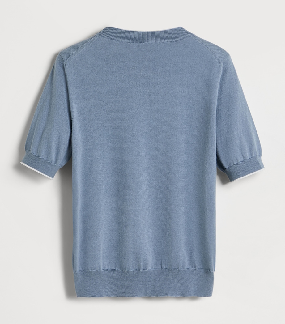 Brunello Cucinelli Kids Cotton Jacquard T-Shirt (4-6 Years) Image 2