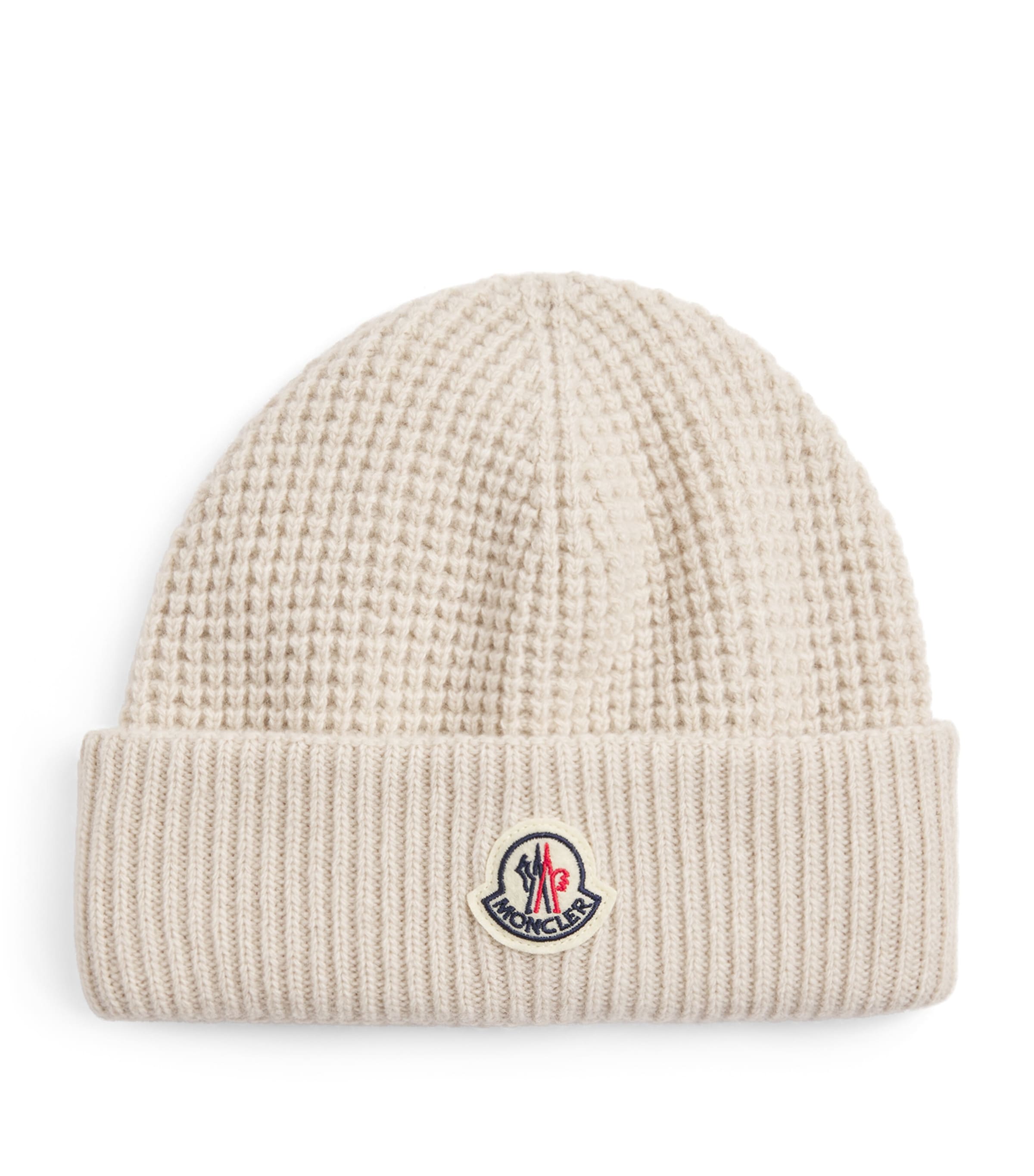 Moncler Wool-cashmere Beanie In Neutral