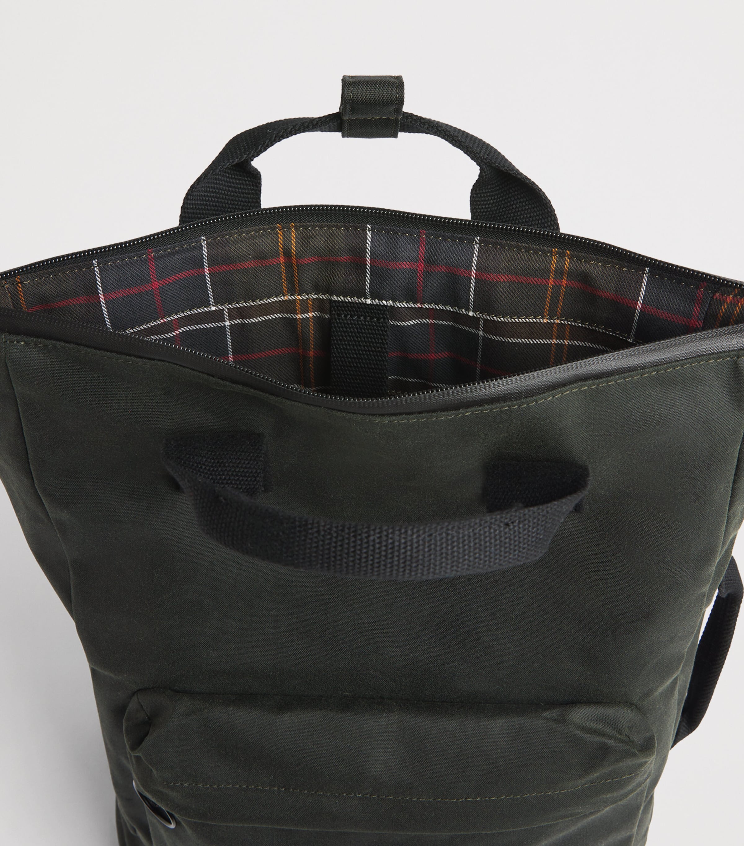 Barbour Waxed Cotton Field Backpack Sage/classic Image 5