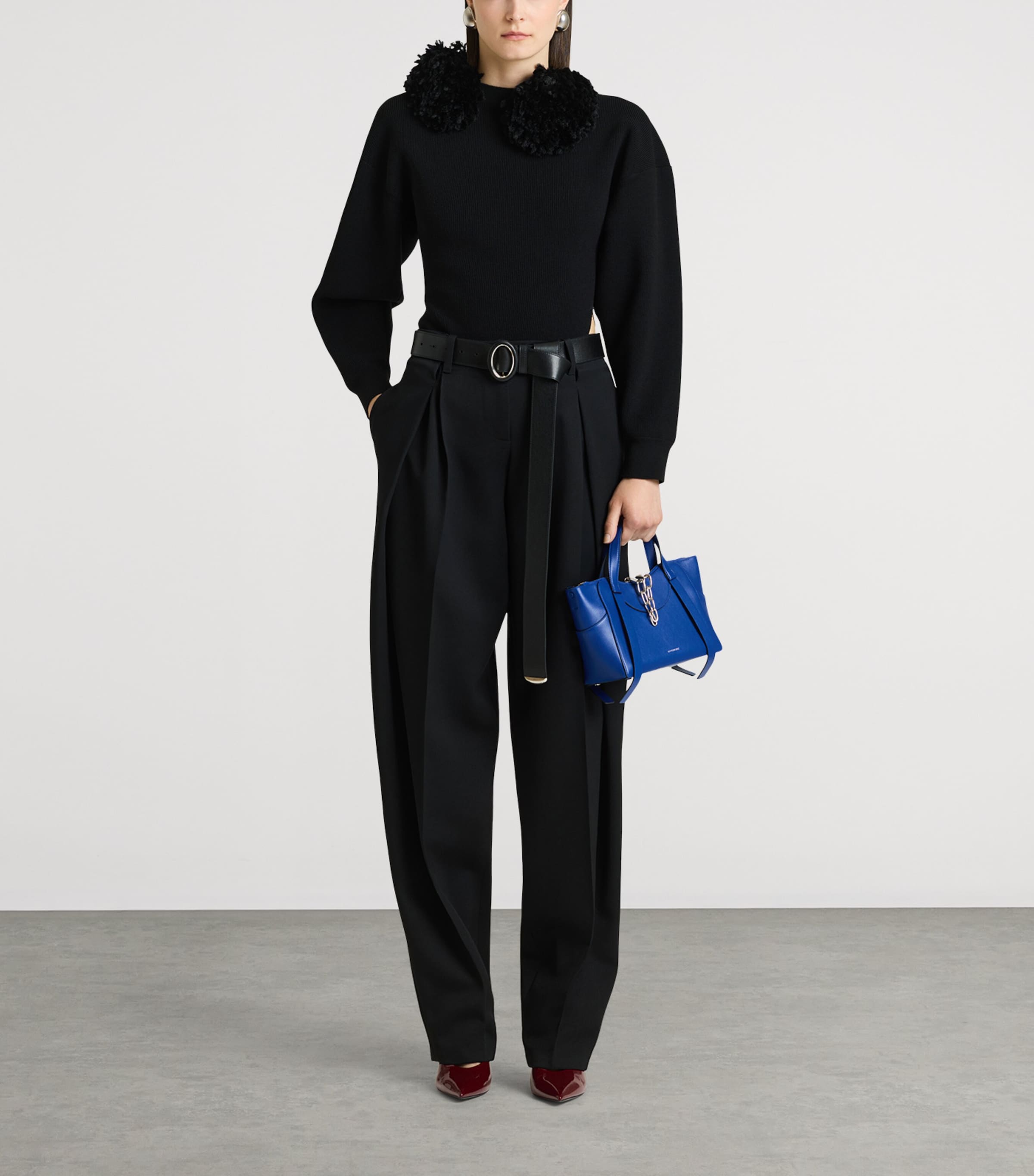 Givenchy Womens Wool Asymmetric Sweater Image 7