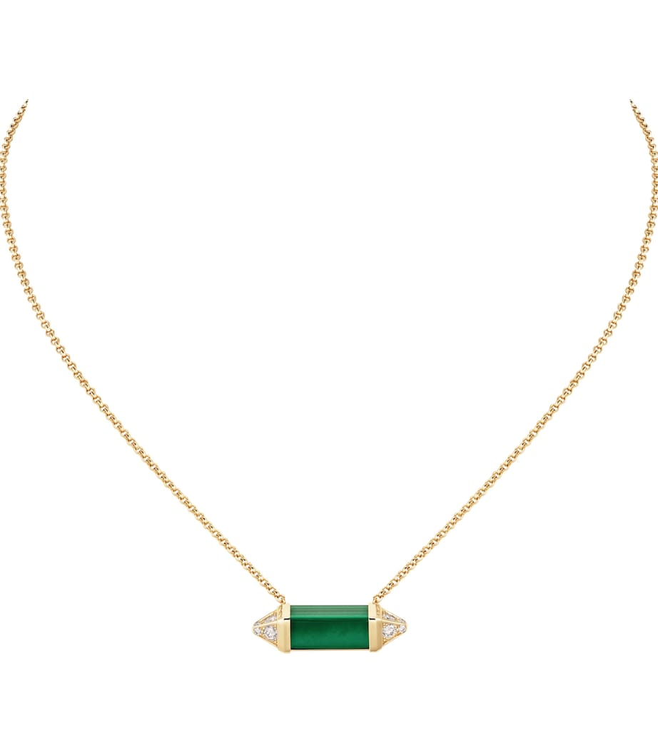 Yellow Gold, Diamond and Malachite Les Berlingots de Cartier Necklace YELLOW GOLD Image 1
