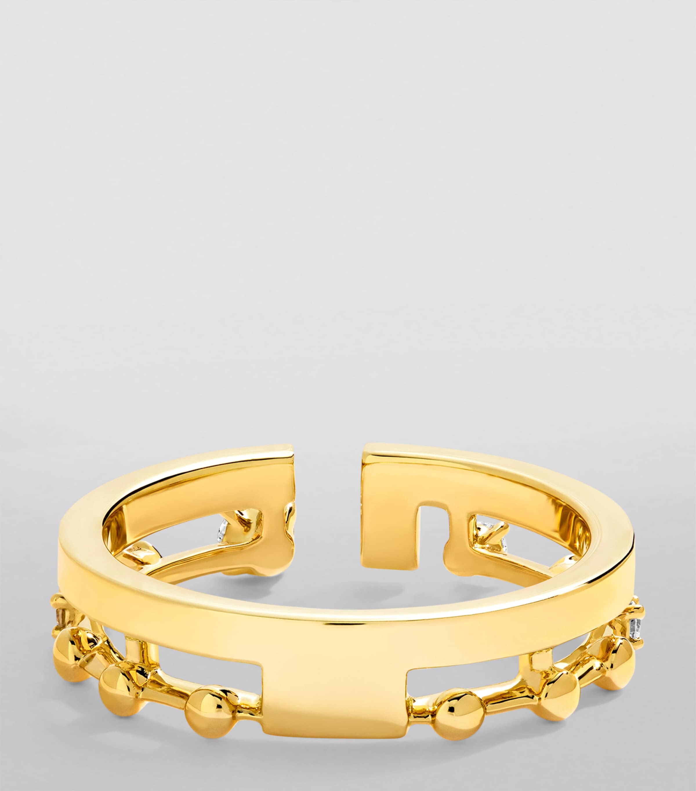 Yellow Gold and Diamond Avenues Index Ring (Size 5) YELLOW GOLD Image 3