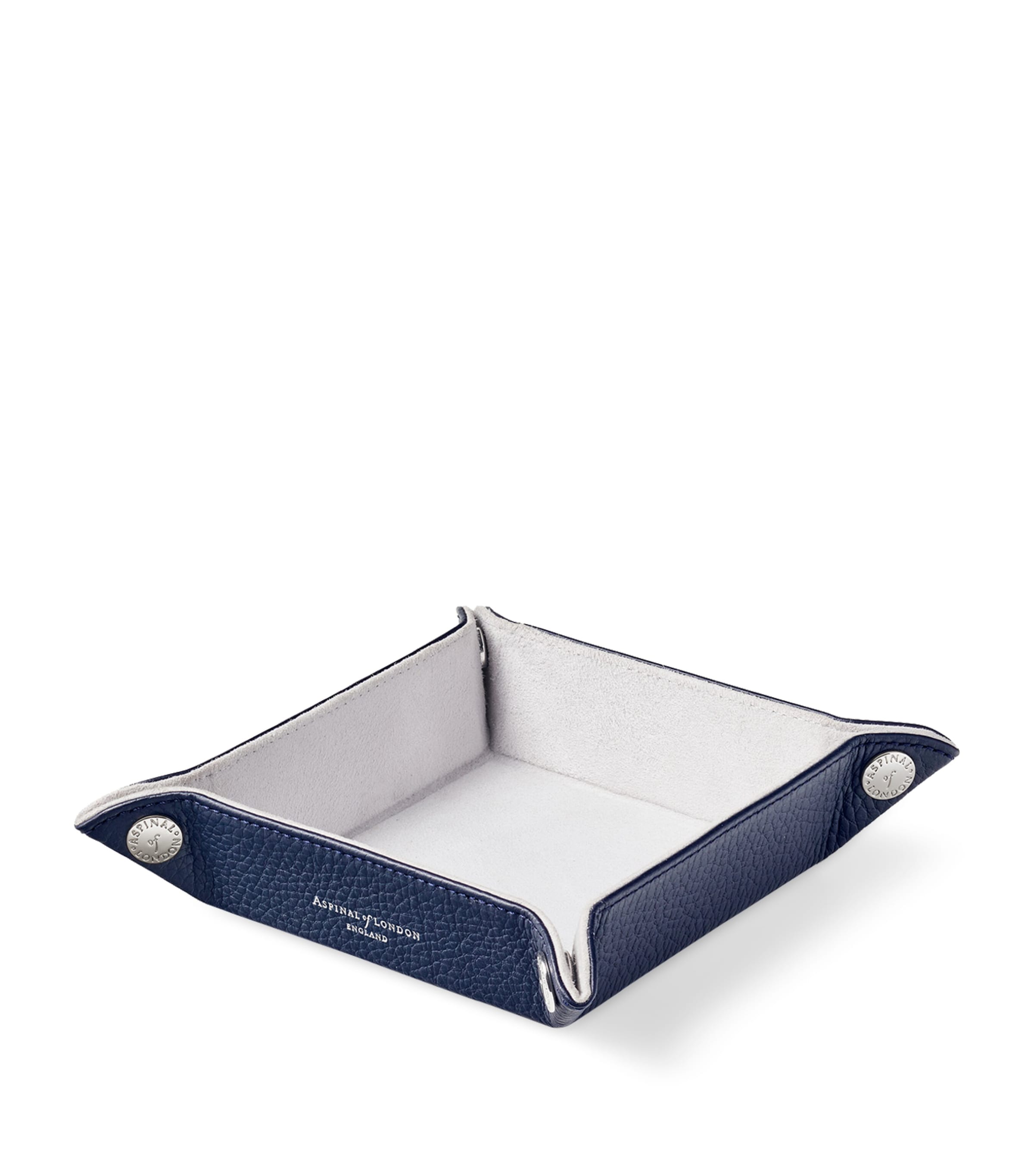 Aspinal Of London Mini Leather Tidy Tray In Blue