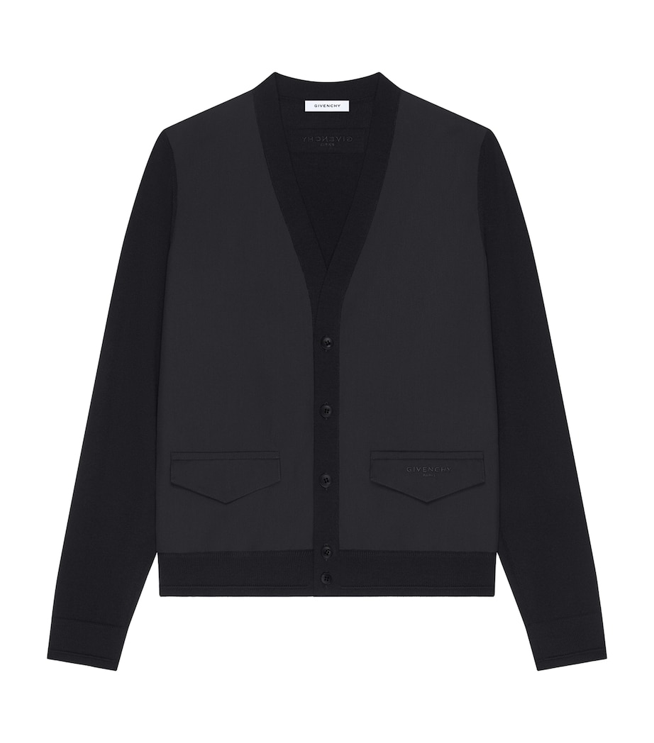 Cotton Logo Cardigan BLACK Image 1