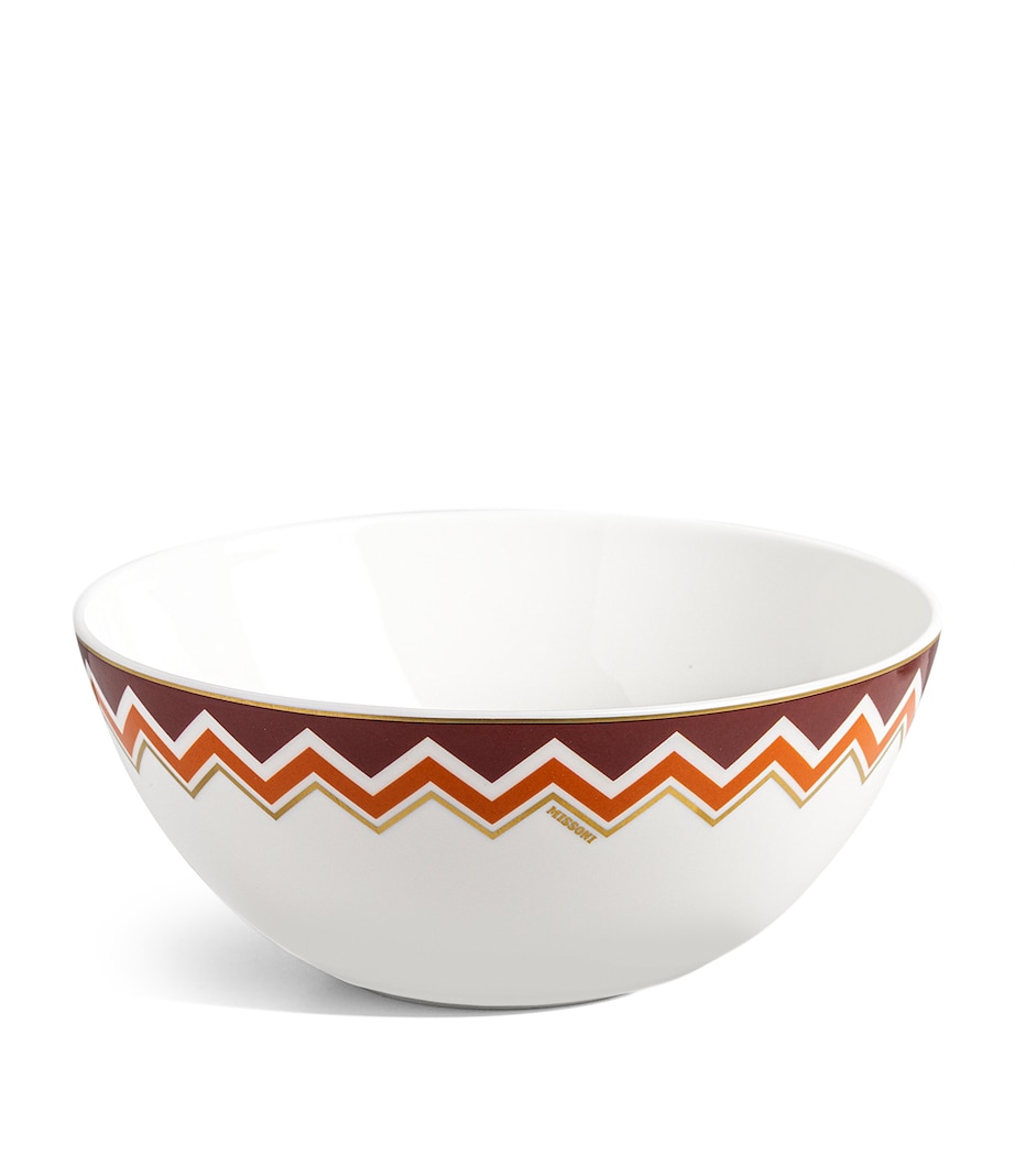 Porcelain Zigzag Soup Bowl (14.5cm) MULTICOLOR Image 1