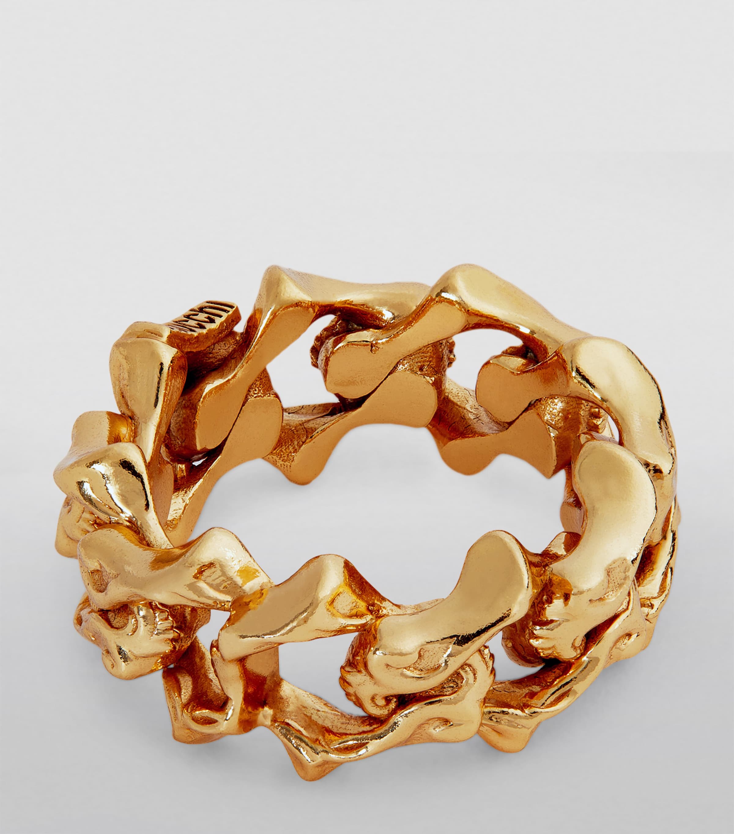 Gold-Plated Sterling Silver Arabesque Chain Ring GOLD Image 3