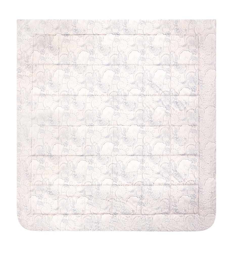 Etro Velvet Bloom Print Bedspread (270cm x 270cm) Print On Beige Base Image 1