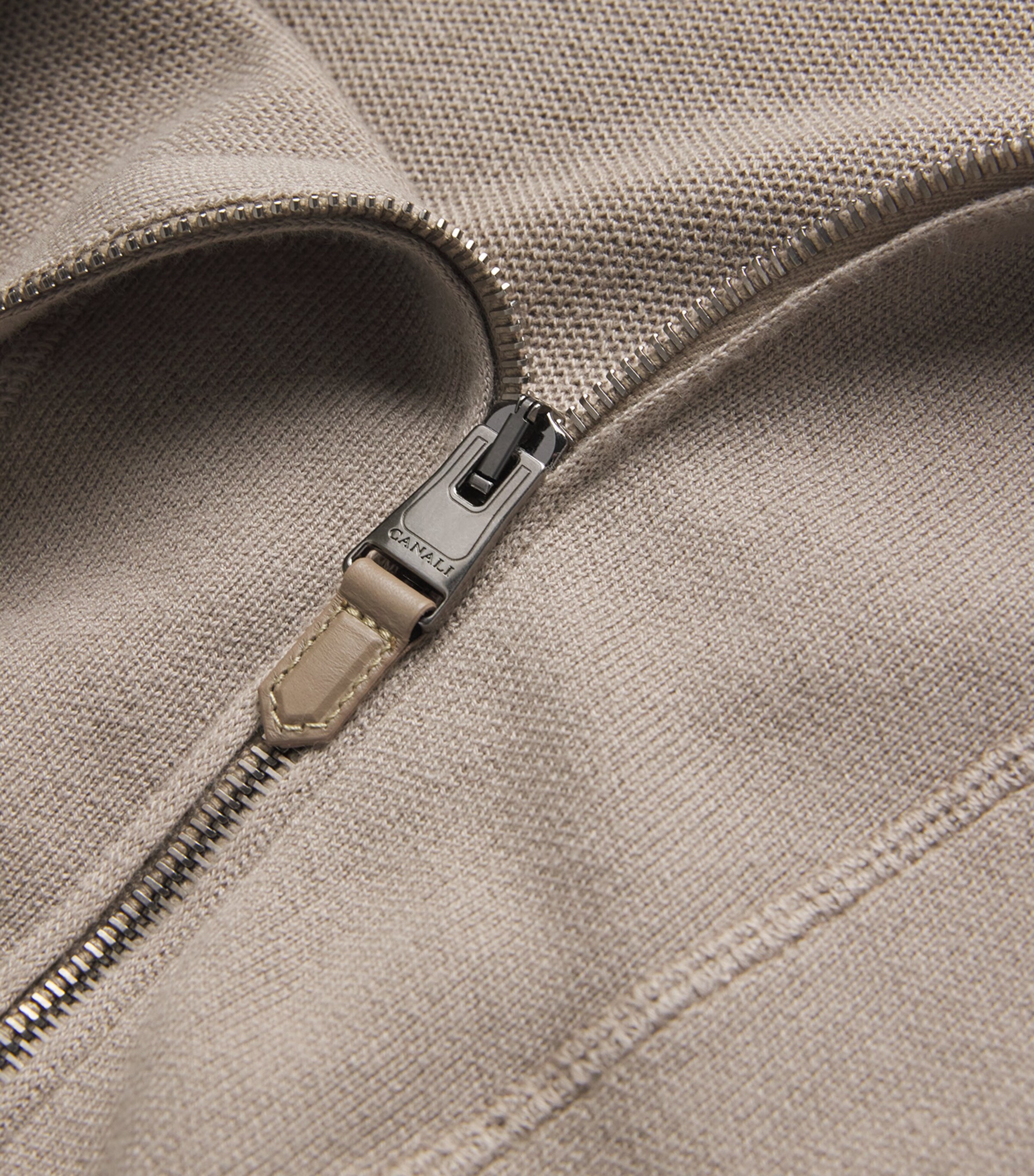 Canali Mens Cotton-Blend Zip-Up Sweatshirt Image 5