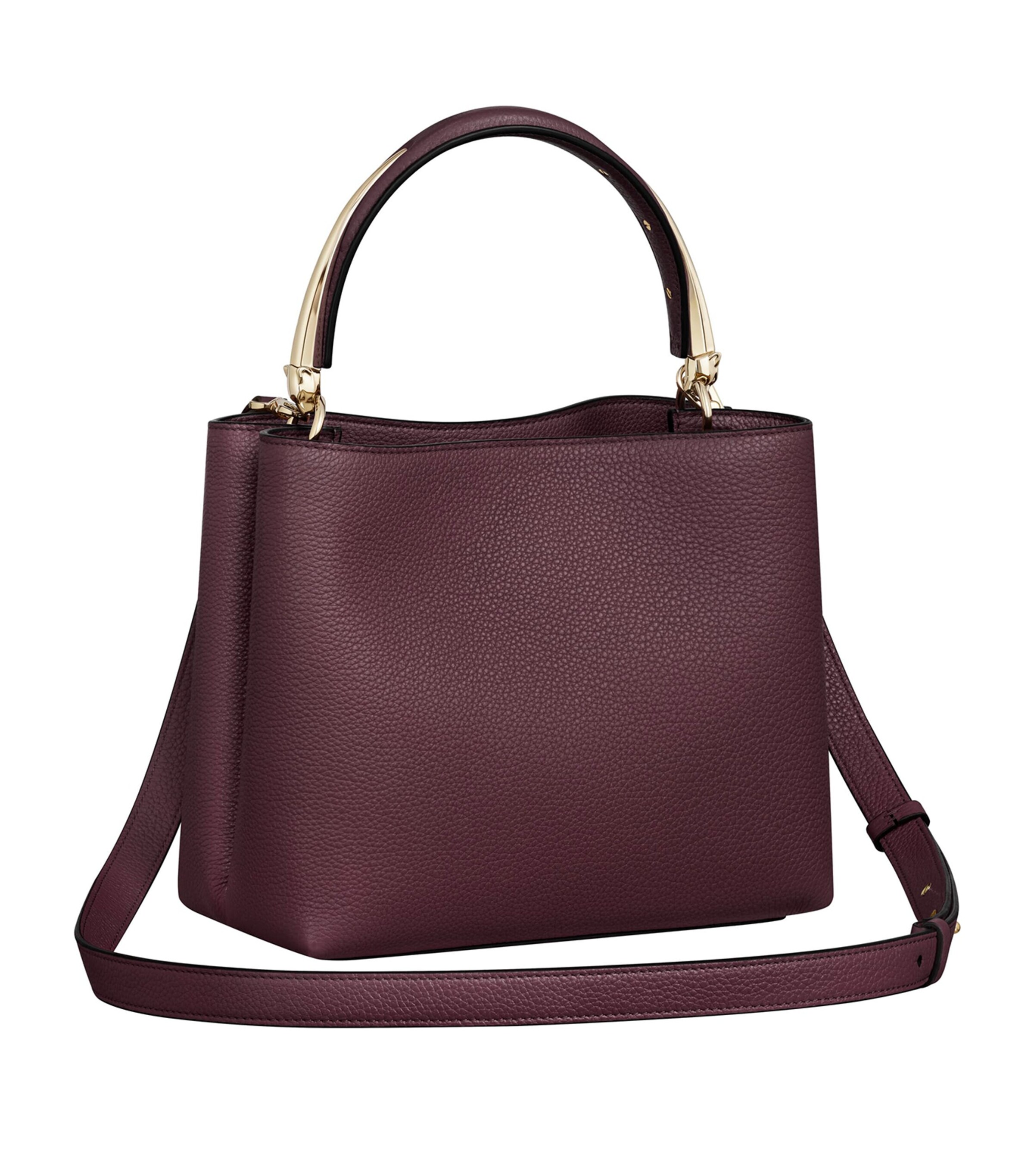 Cartier Small Calfskin Panthère de Cartier Top-Handle Bag Plum Image 1