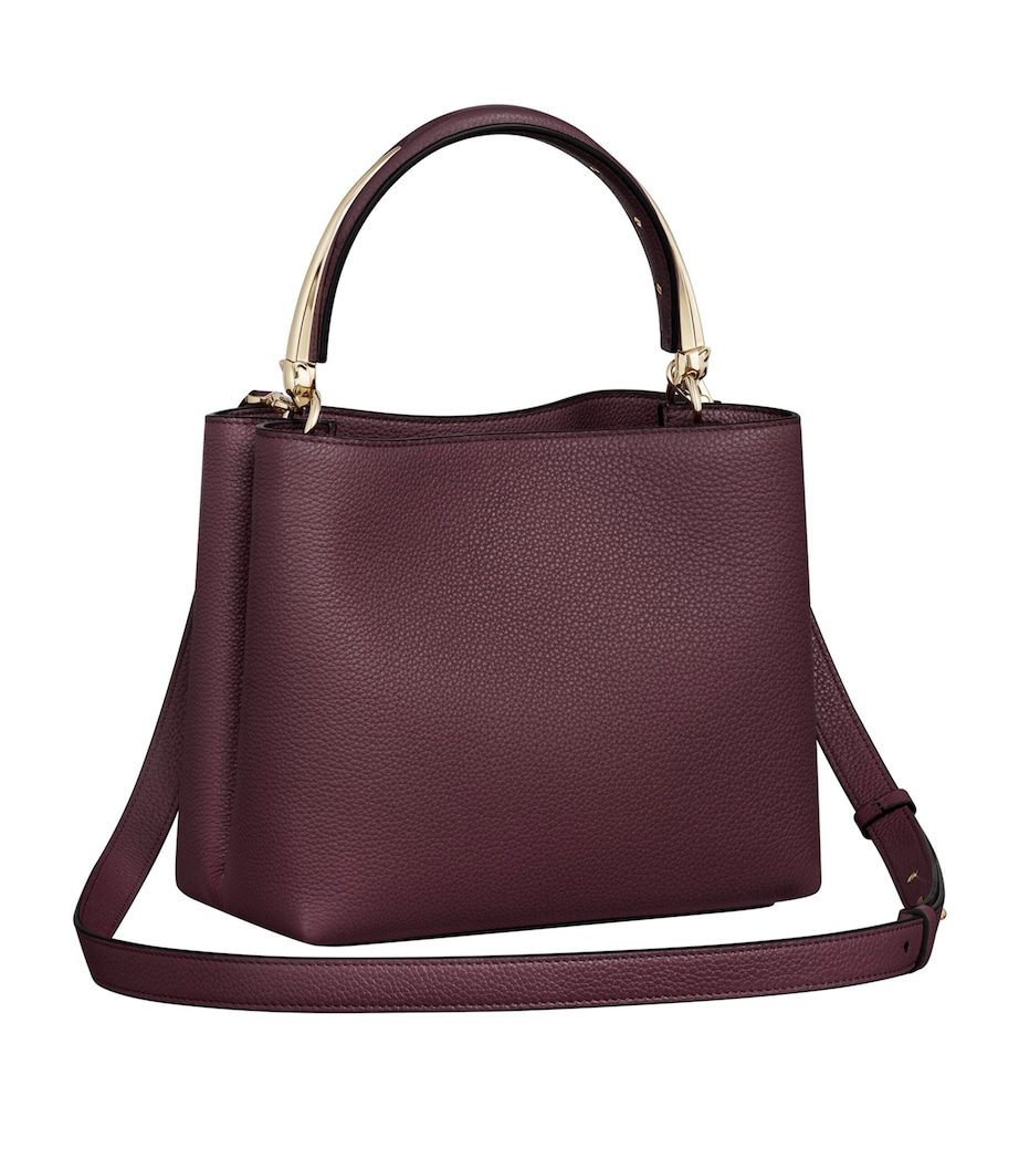 Cartier Small Calfskin Panthère de Cartier Top-Handle Bag Plum Image 1
