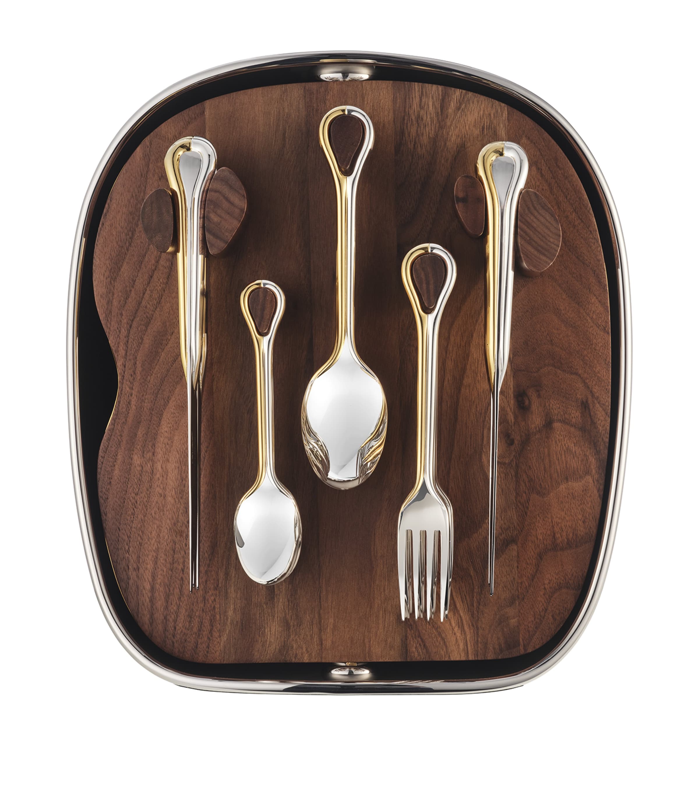 Christofle Silver-Plated Gilded Shell Carrousel Cutlery Set