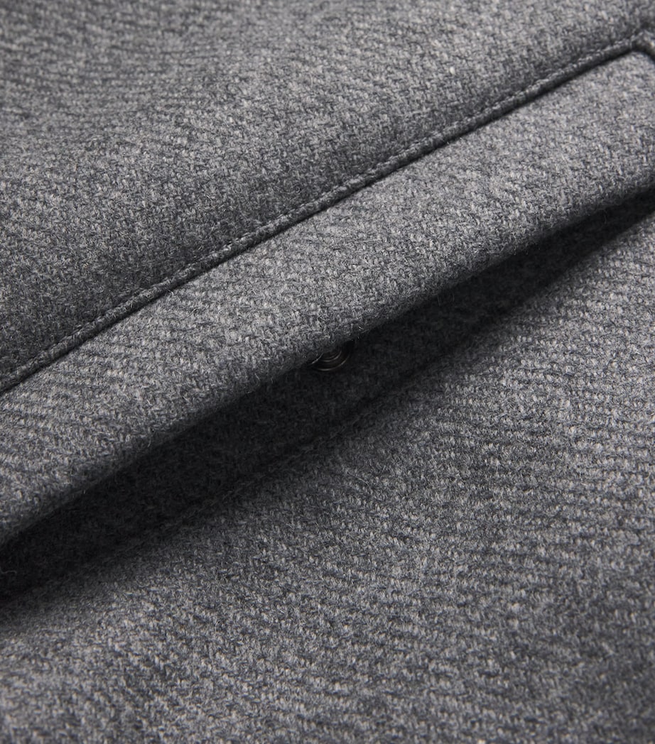 Wool-Blend Felt Bomber Jacket 9420 GREY Image 5