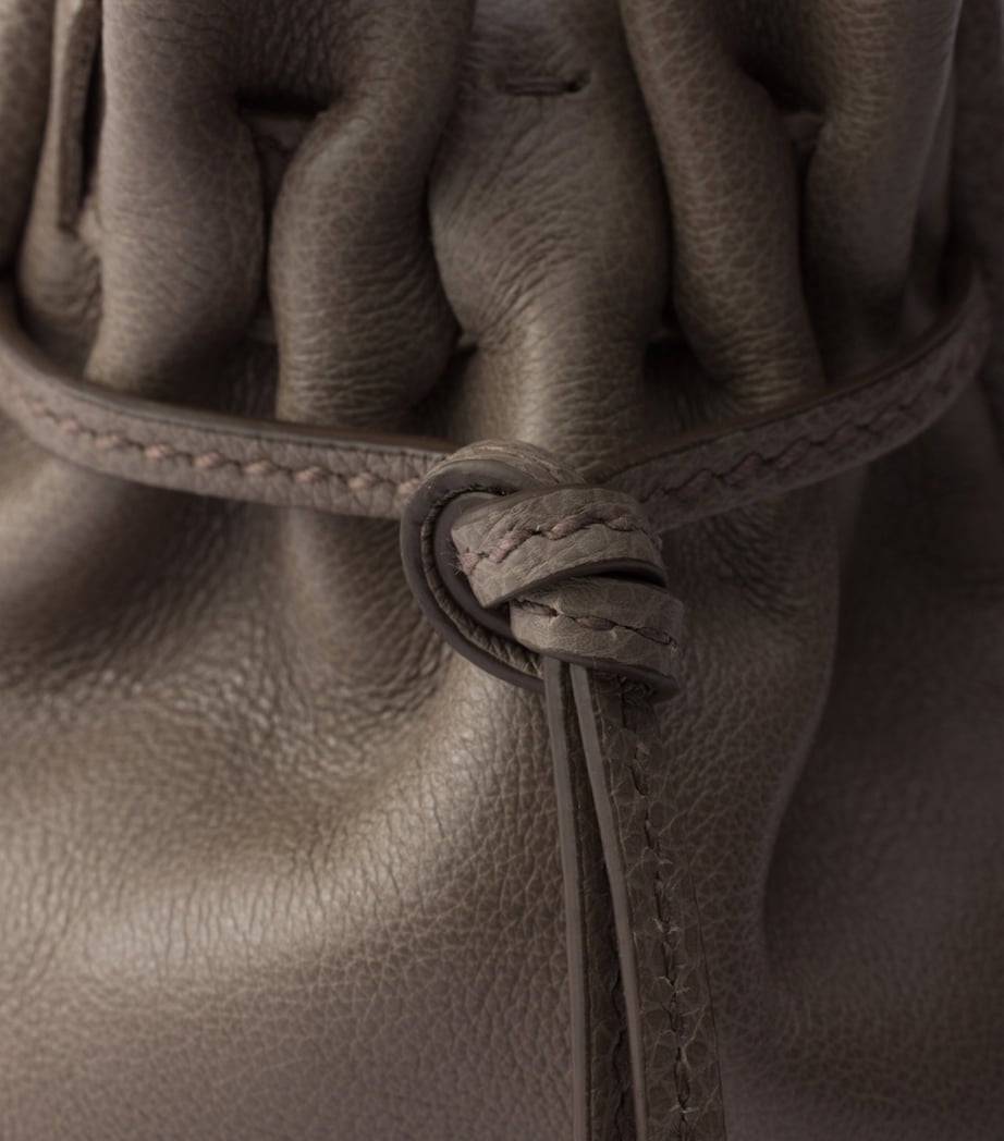 Prada Medium Leather Bonnie Top-Handle Bag Grey Image 5