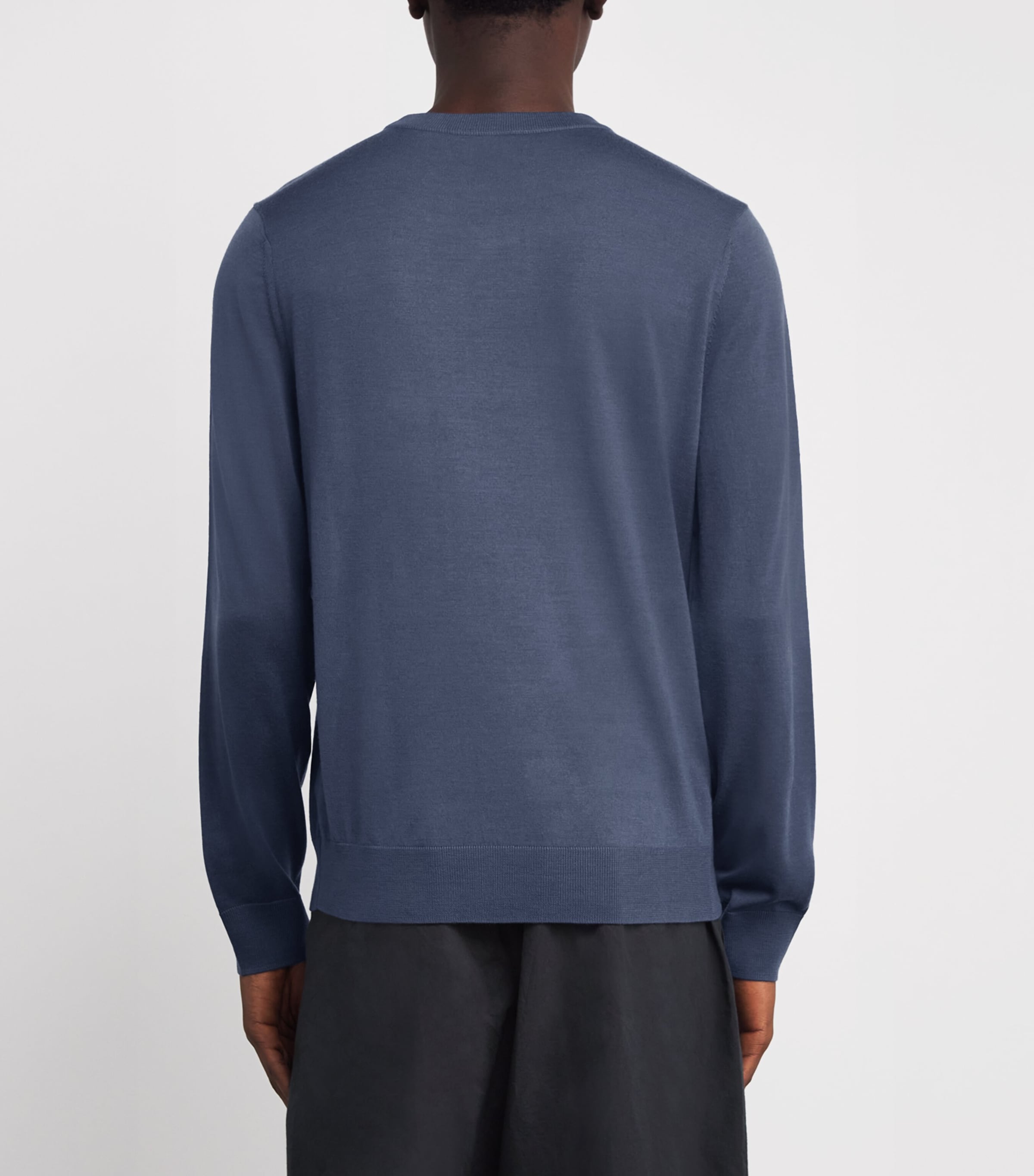 Merino Crew-Neck Sweater 44C_PETROL BLUE Image 4