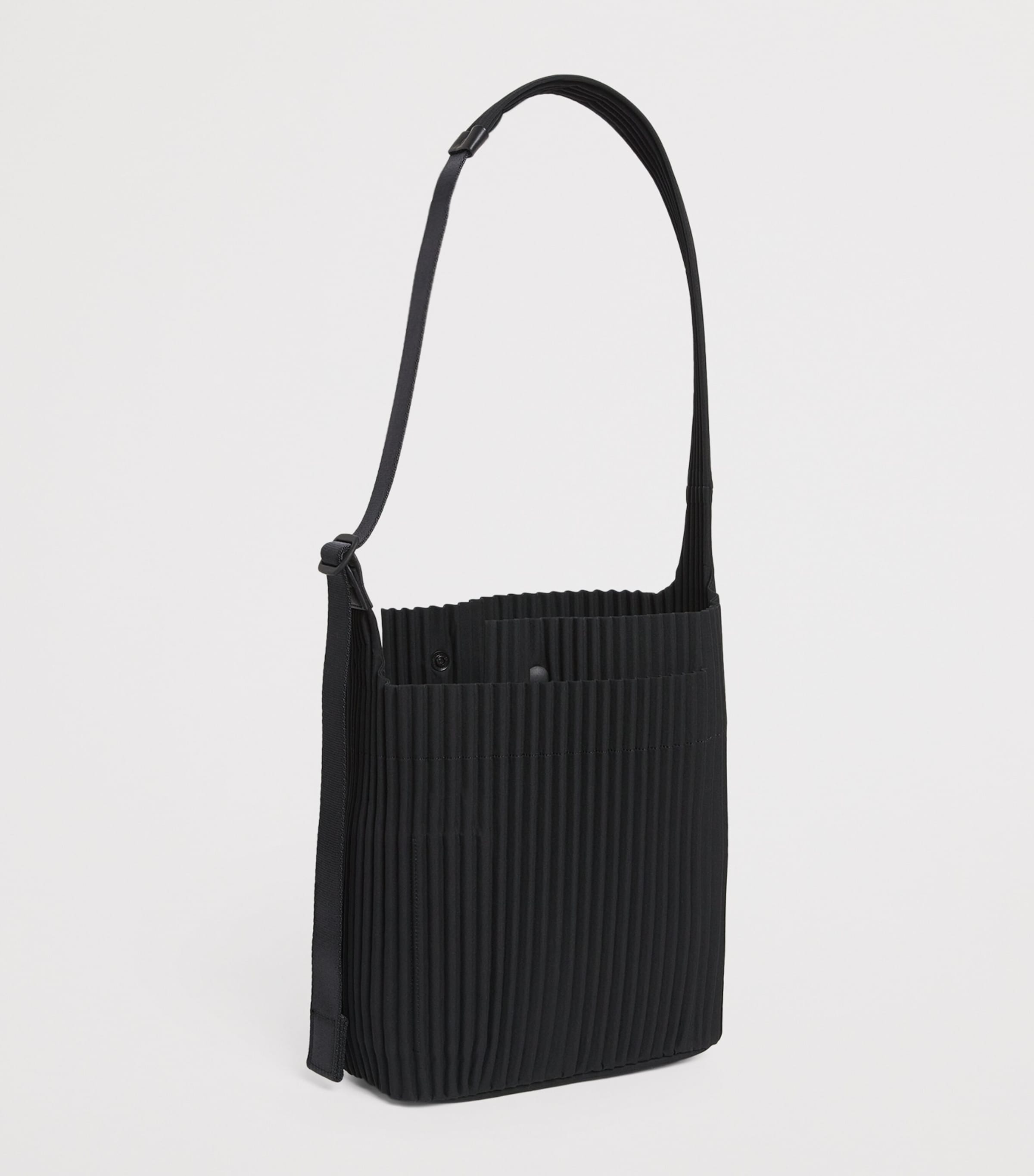 Homme Plissé Issey Miyake Black Pleated Utility Shoulder Bag