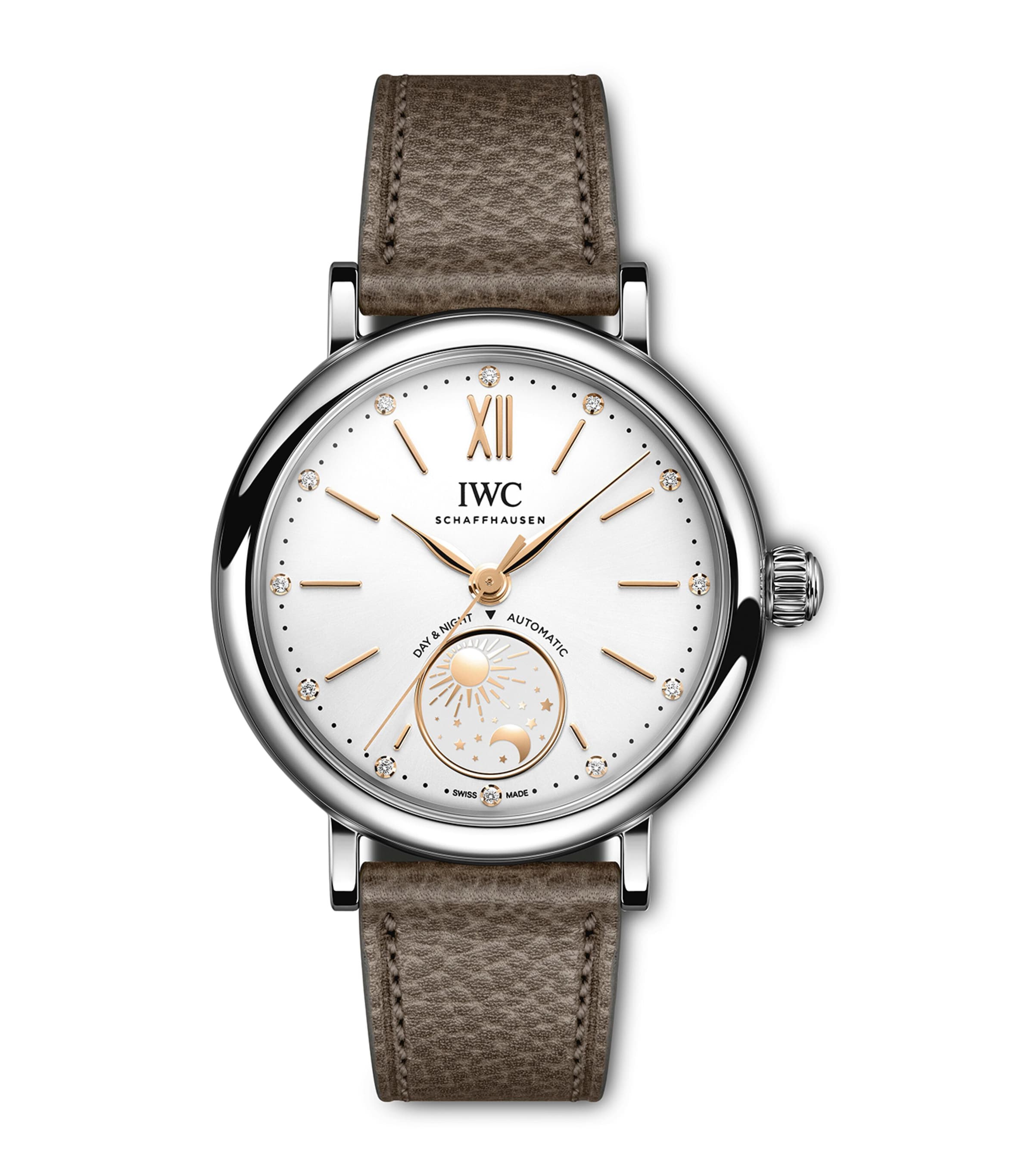 IWC Schaffhausen Stainless Steel Portofino Day & Night Watch 34mm | Fine Watches | Mens Fine Watches