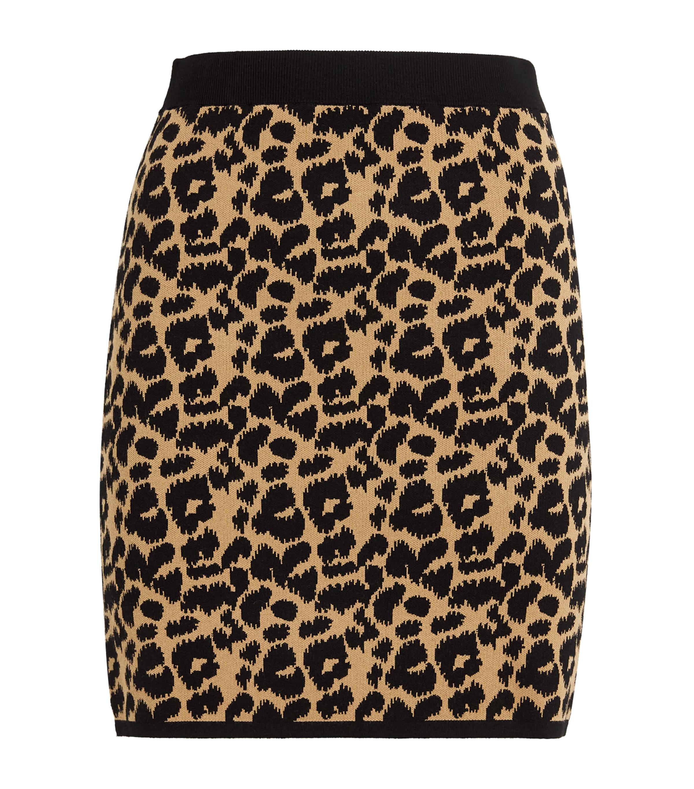 Shop Max Mara Jacquard Leopard Domizia Mini Skirt In Black