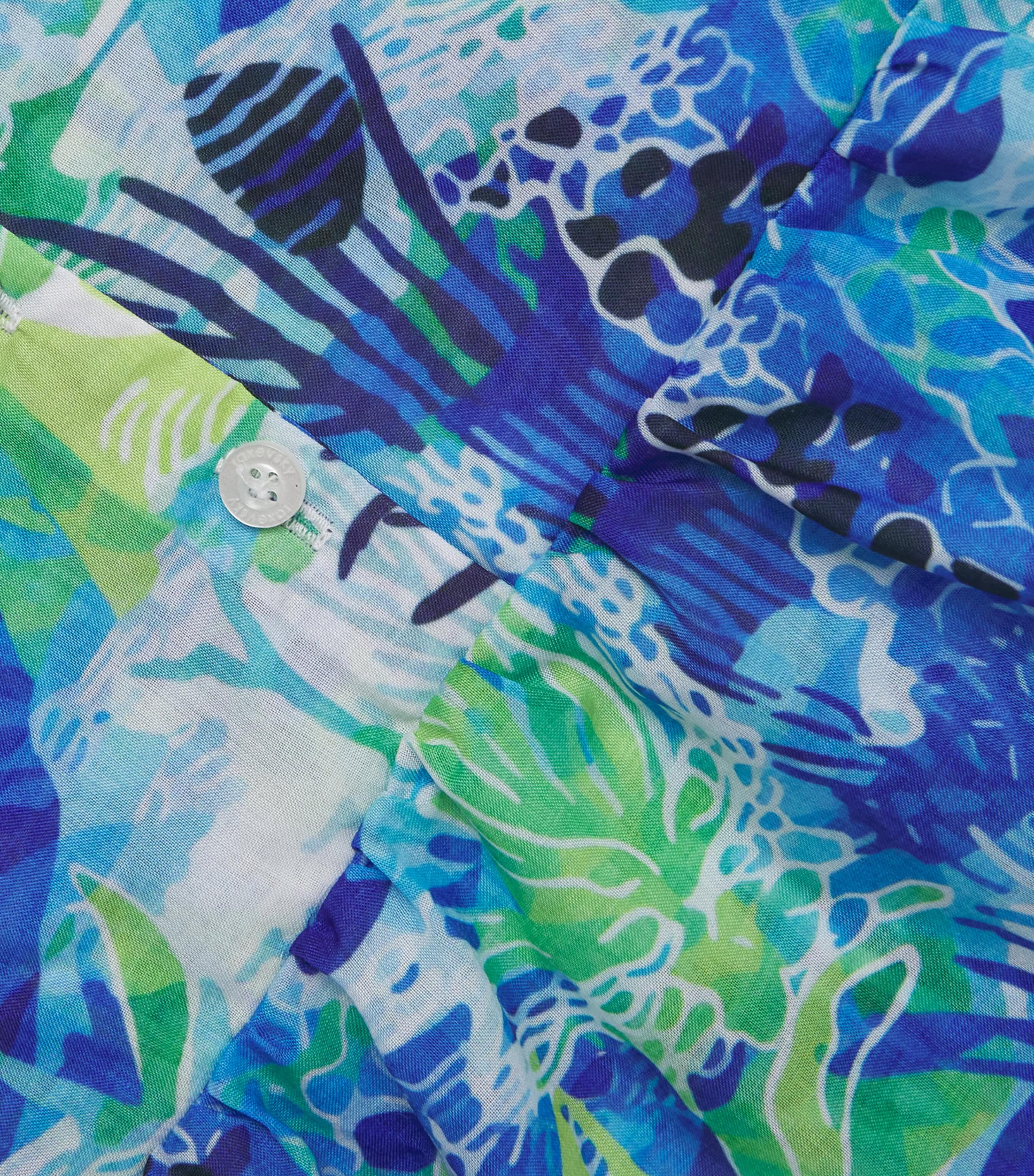 MARIE RAXEVSKY Aquatic Print Top And Shorts Set (2-12 Years) Aquatic Image 4