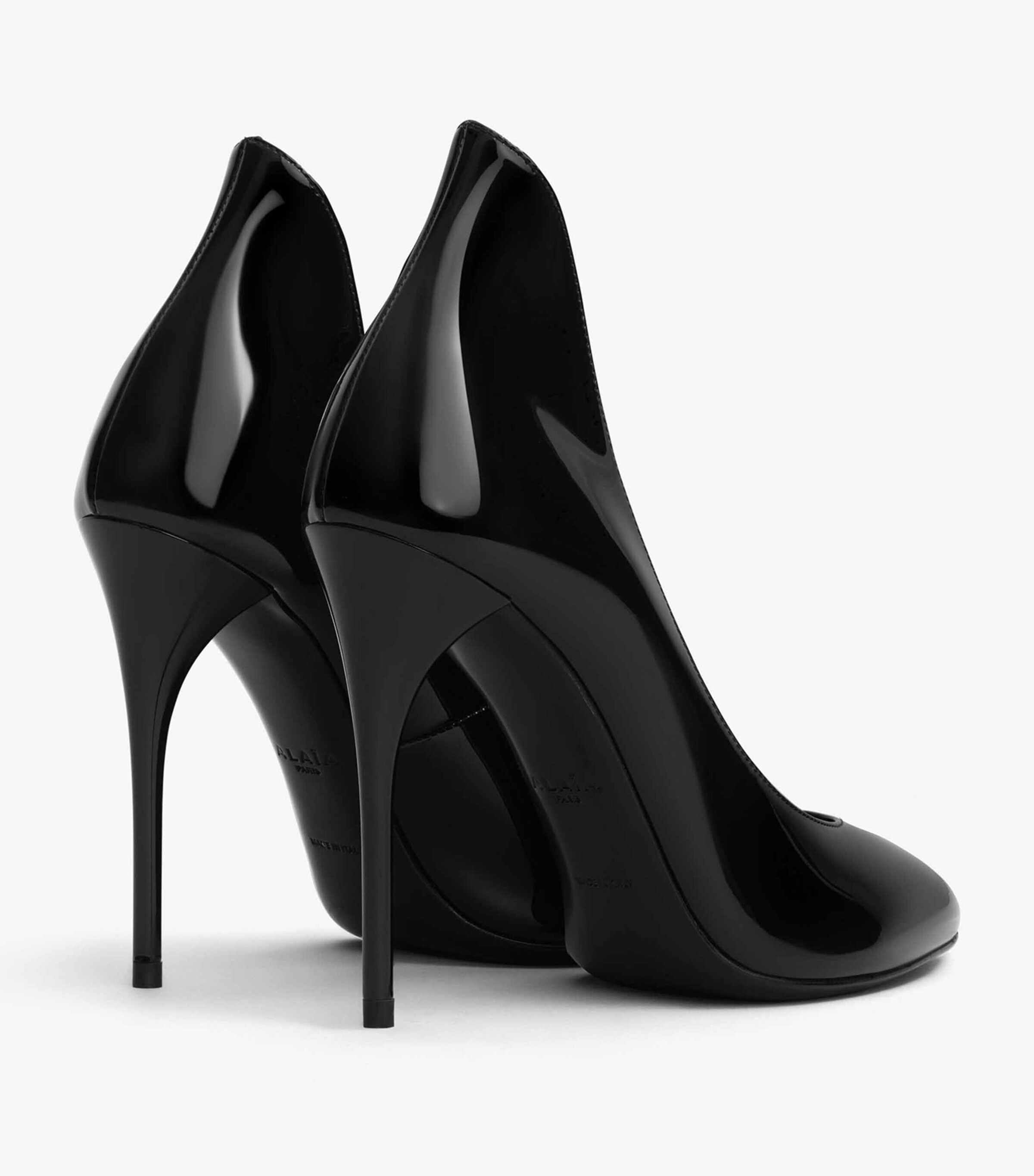 Patent Leather Decollete Pumps 110 NOIR Image 2