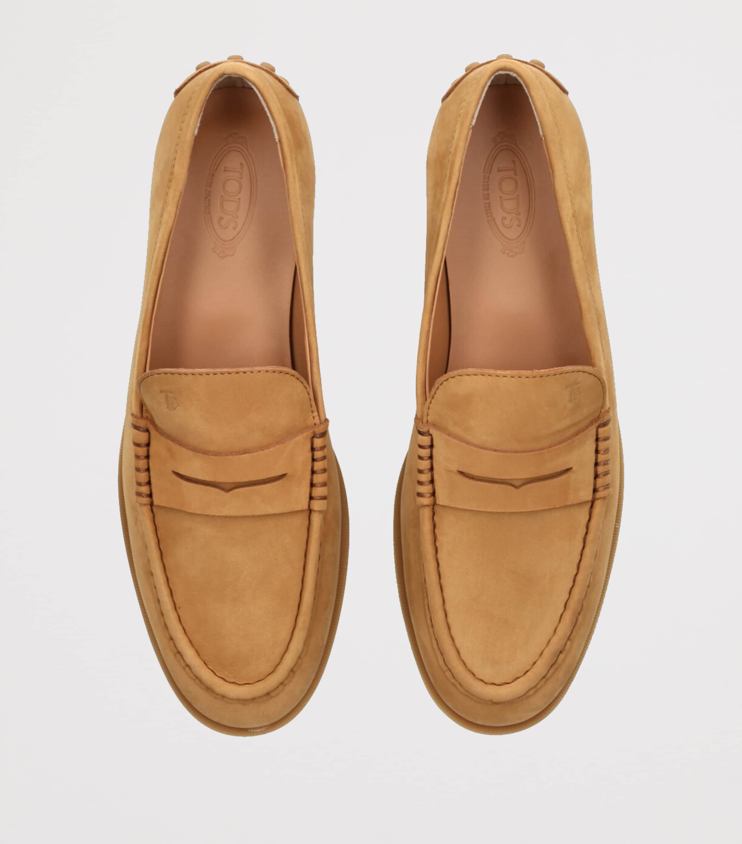 Tod's Suede Gomma Leggero Loafers Camel Image 4