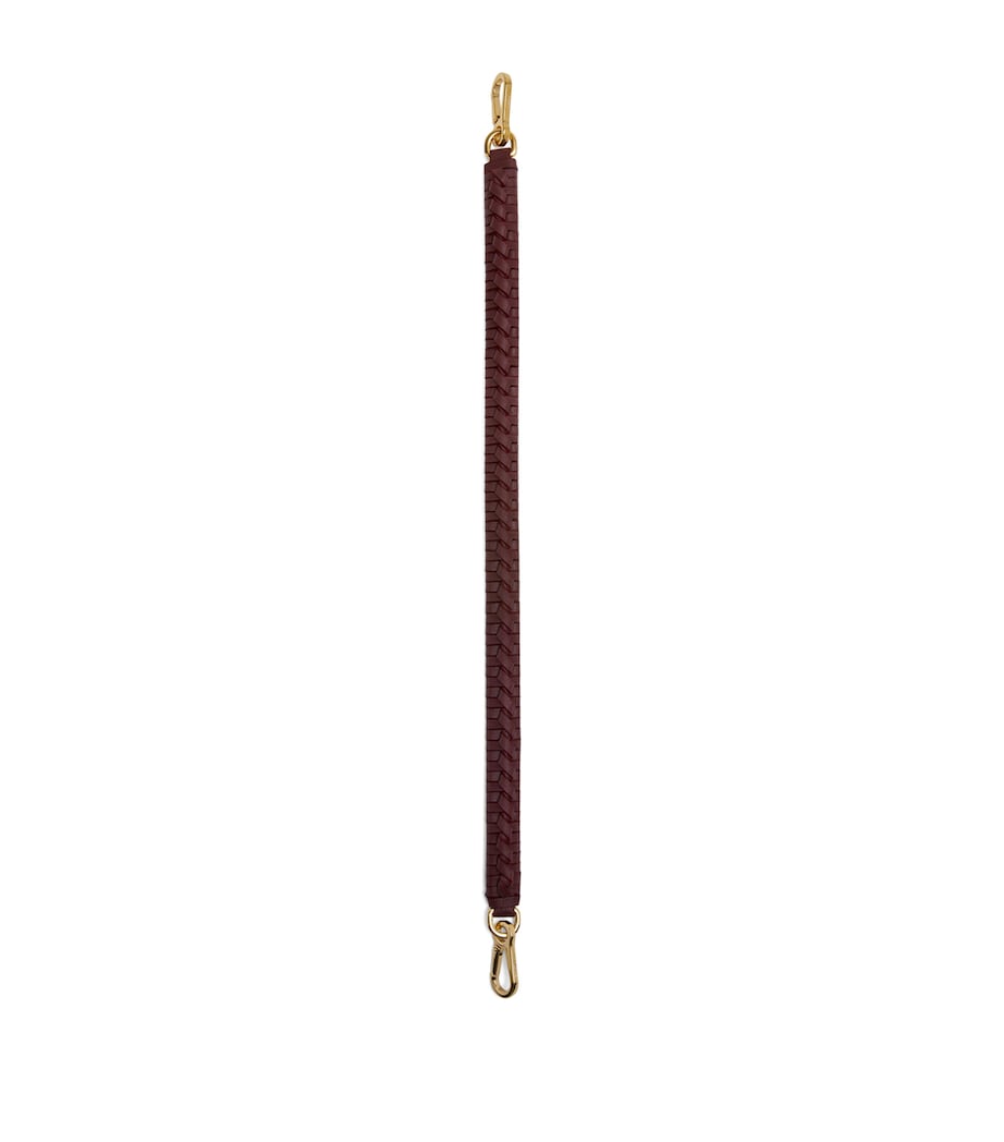 LOEWE Leather Woven Spiral Strap Dark Burgundy Image 1
