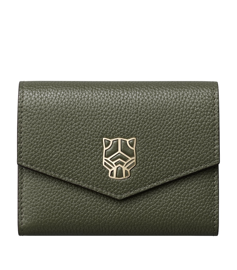Mini Leather Panthère de Cartier Wallet GREEN Image 1