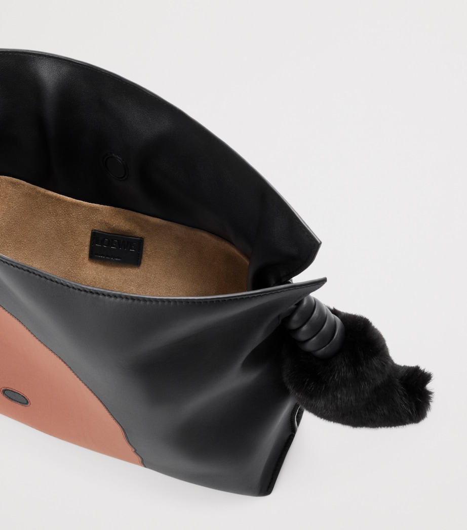 LOEWE Medium Lion Intarsio Flamenco Clutch Bag Black/pecan Image 6
