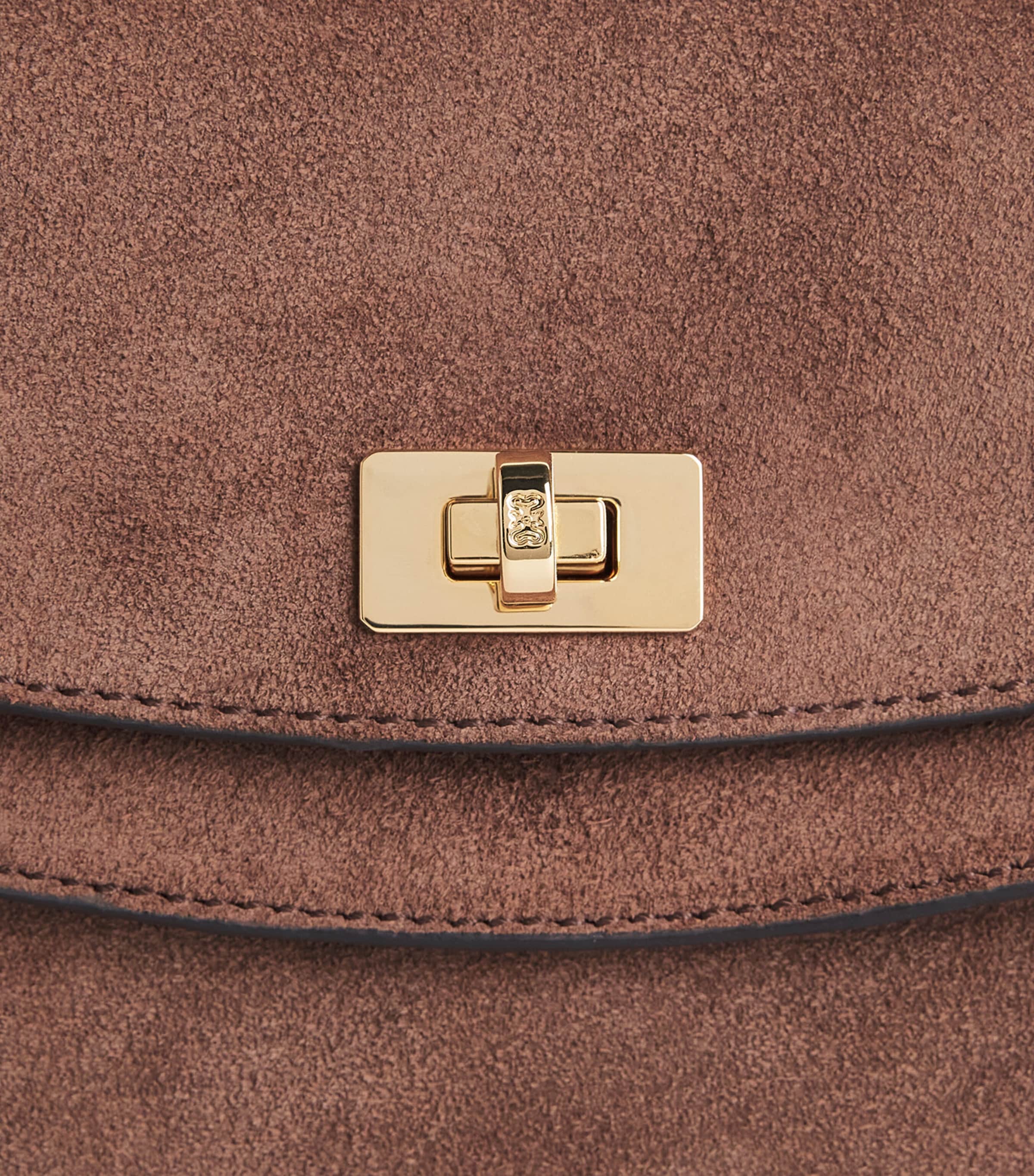 Sandro Paris Suede Le Mambo Shoulder Bag Brown Image 6