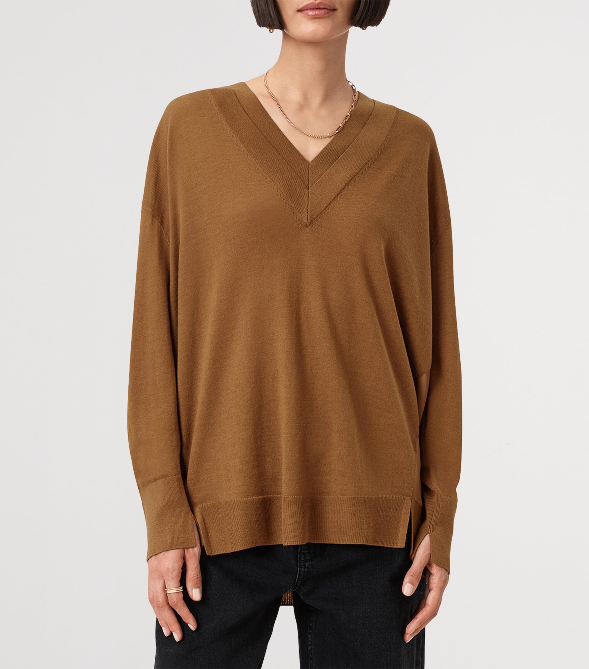 Wool Bern Sweater CARAMEL BROWN Image 7