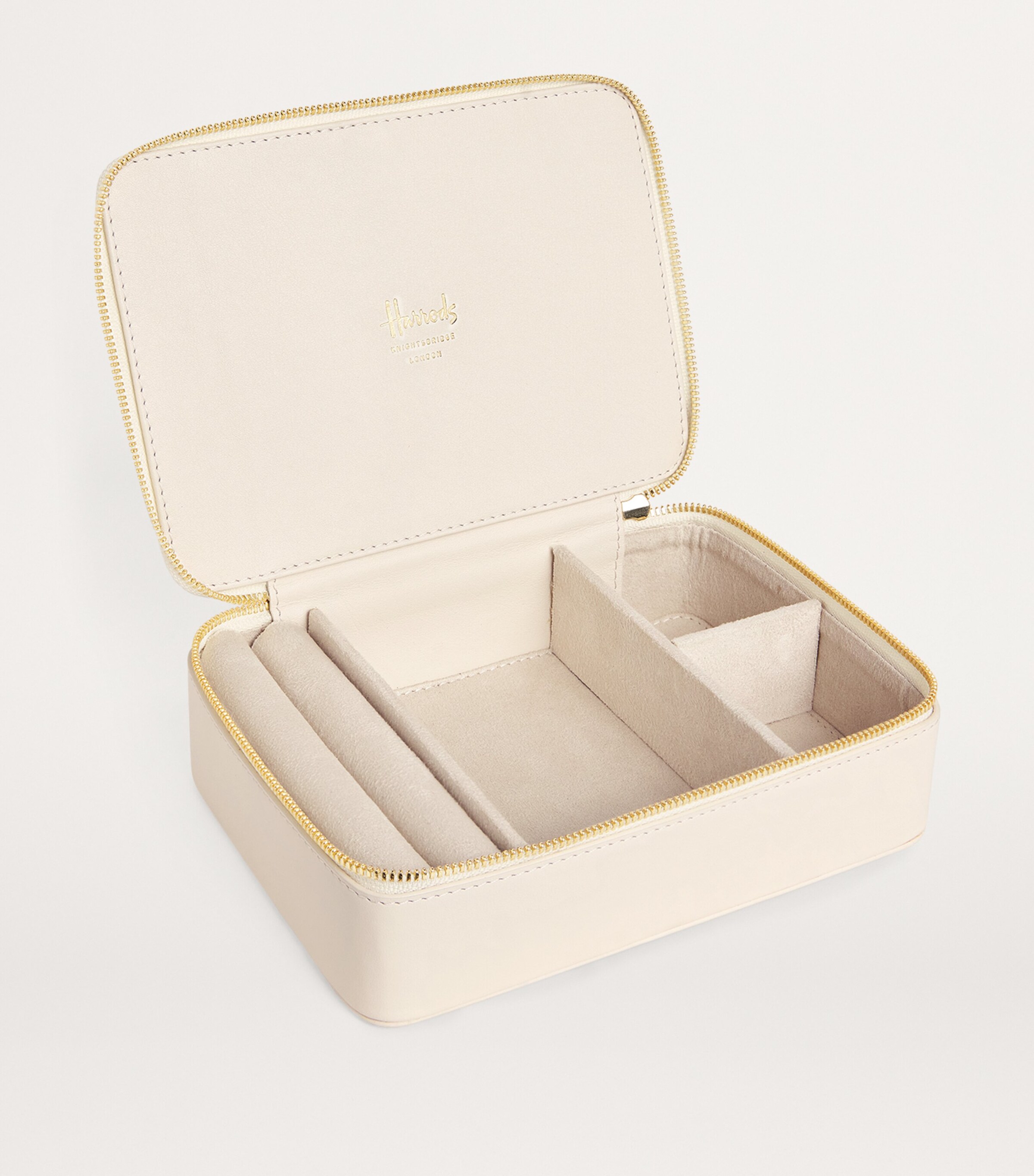 Large Pebbled Leather Trinket Box BIRCH Image 2