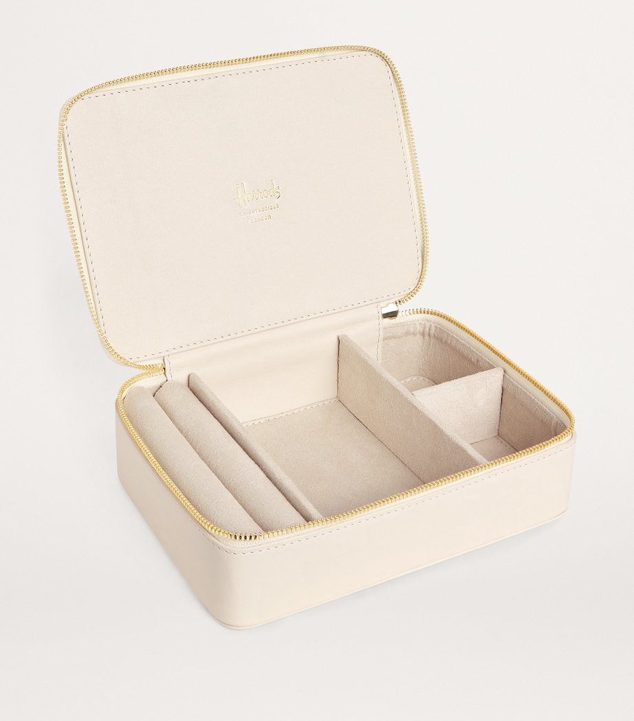 Large Pebbled Leather Trinket Box BIRCH Image 2