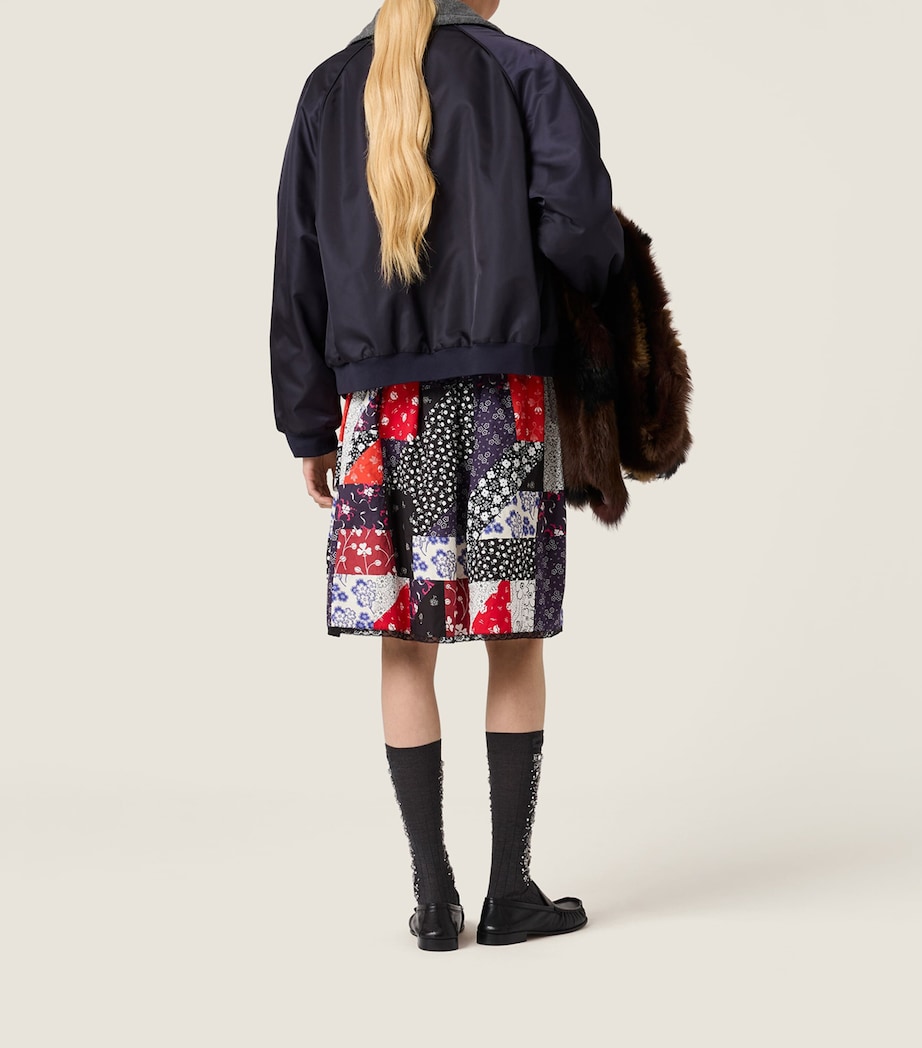 Poplin Printed Midi Skirt F0055 Image 3