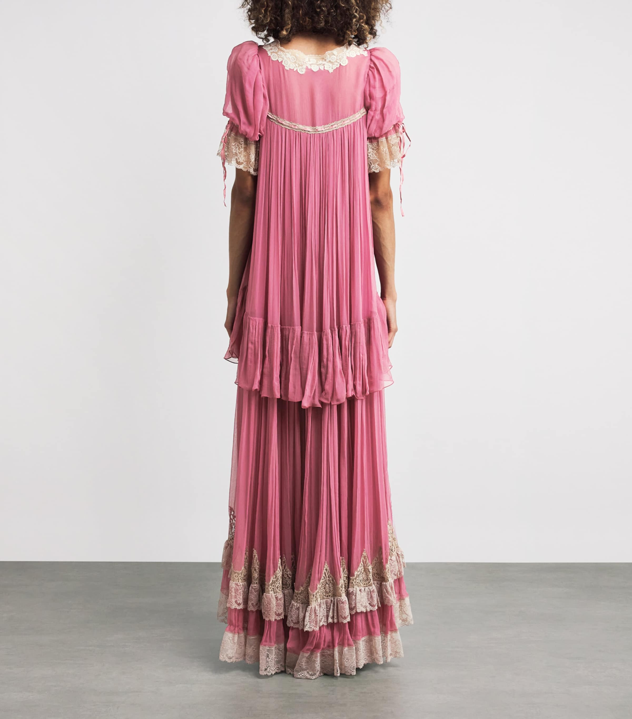 Puff-Sleeve Maxi Dress DIVINE RED Image 3