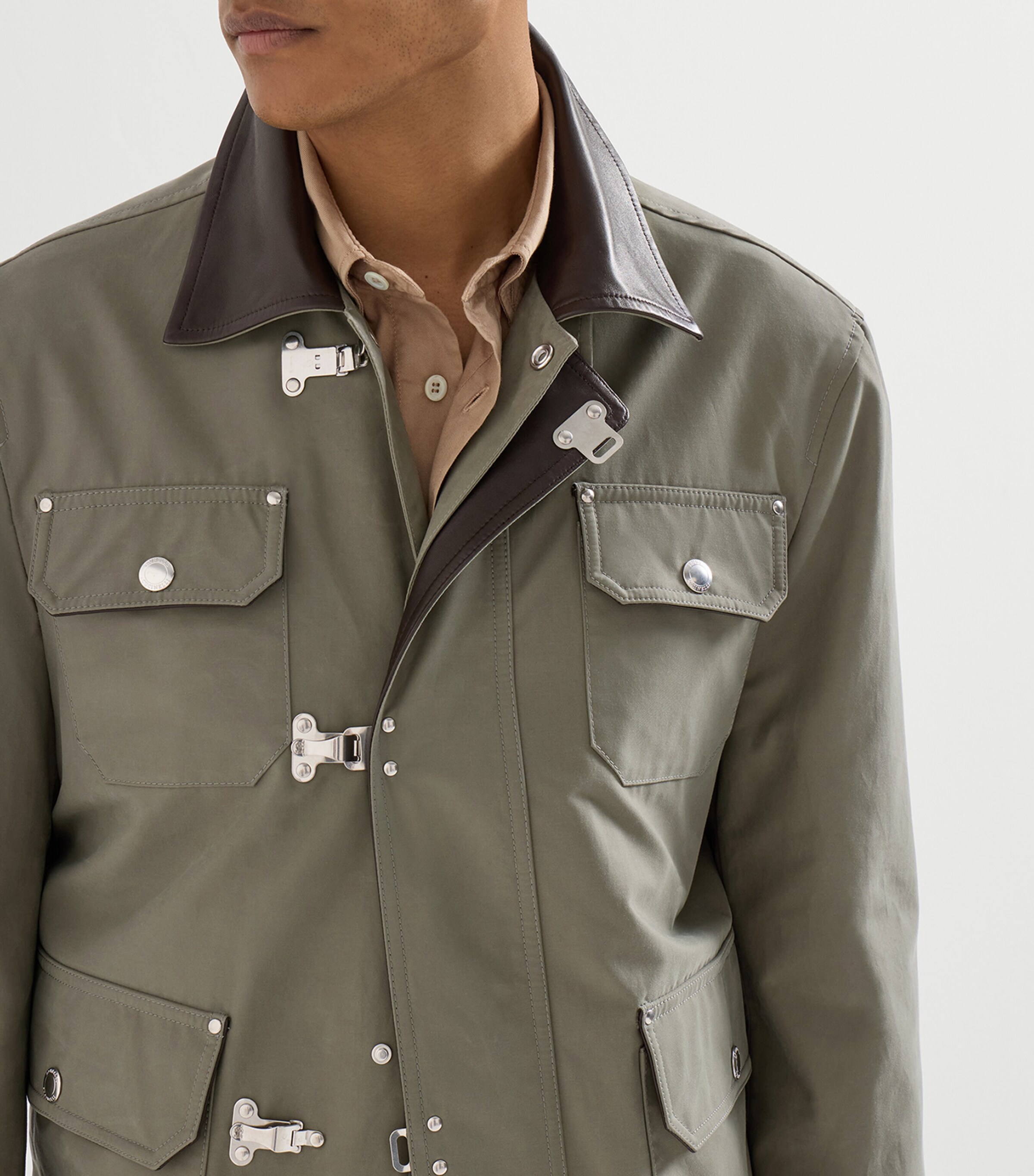 Brunello Cucinelli Mens Cotton-Blend Gabardine Field Jacket Image 6