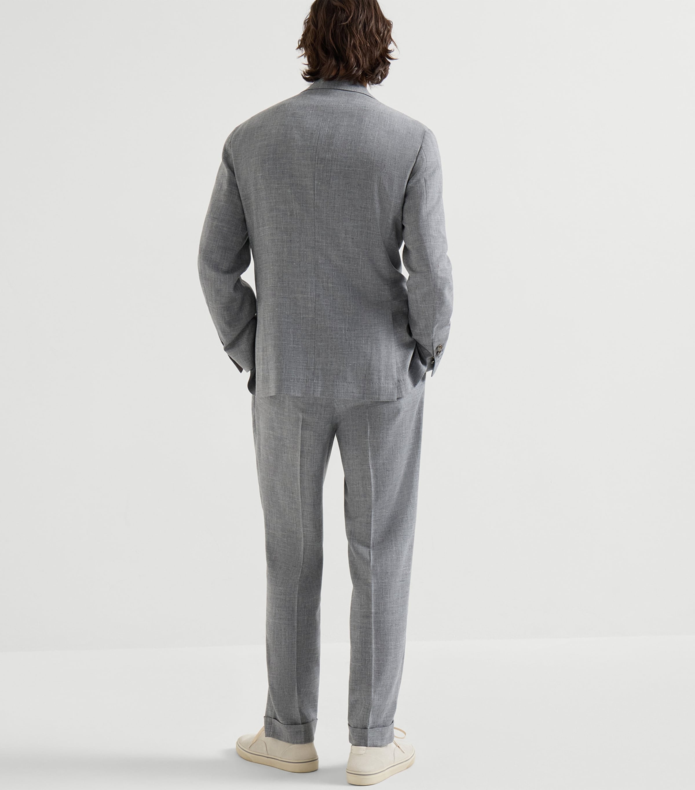 Wool-Silk-Linen 2-Piece Suit C002 Image 3