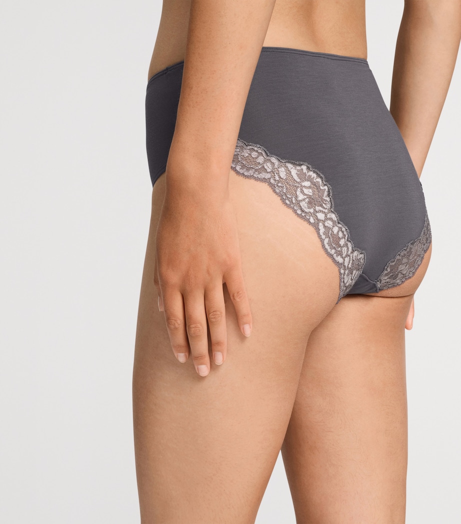 Hanro Womens Lace-Trim Midi Briefs Boulevard Image 5