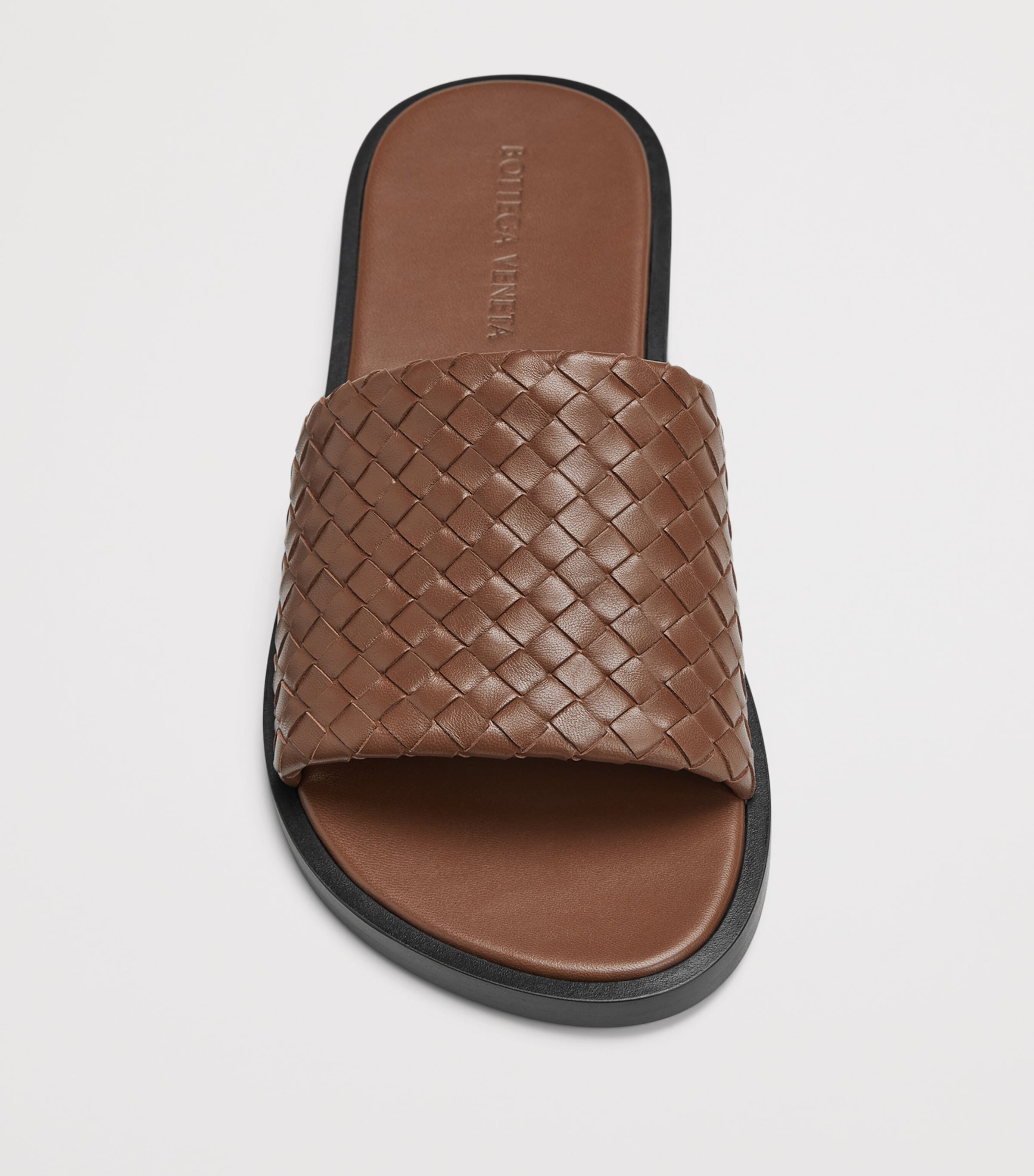 Bottega Veneta Brown Lambskin Elio Sandals | Harrods JM