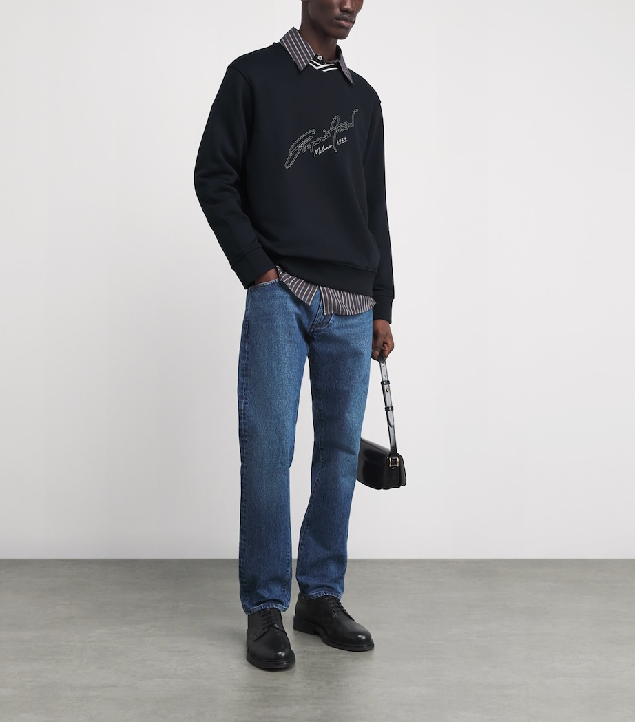 Cotton Embroidered Logo Sweatshirt UB118 Image 2