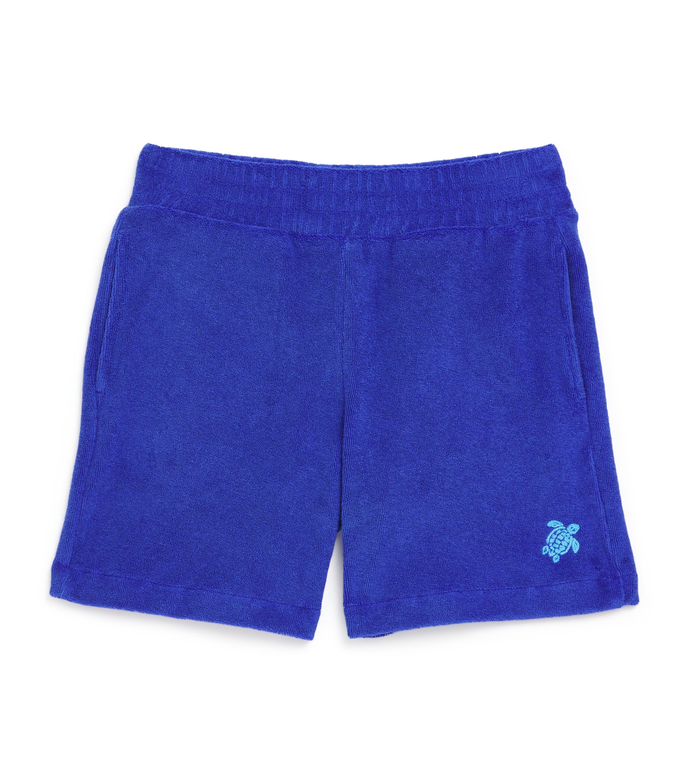 Vilebrequin Cotton Towelling Embroidered Shorts In Blue