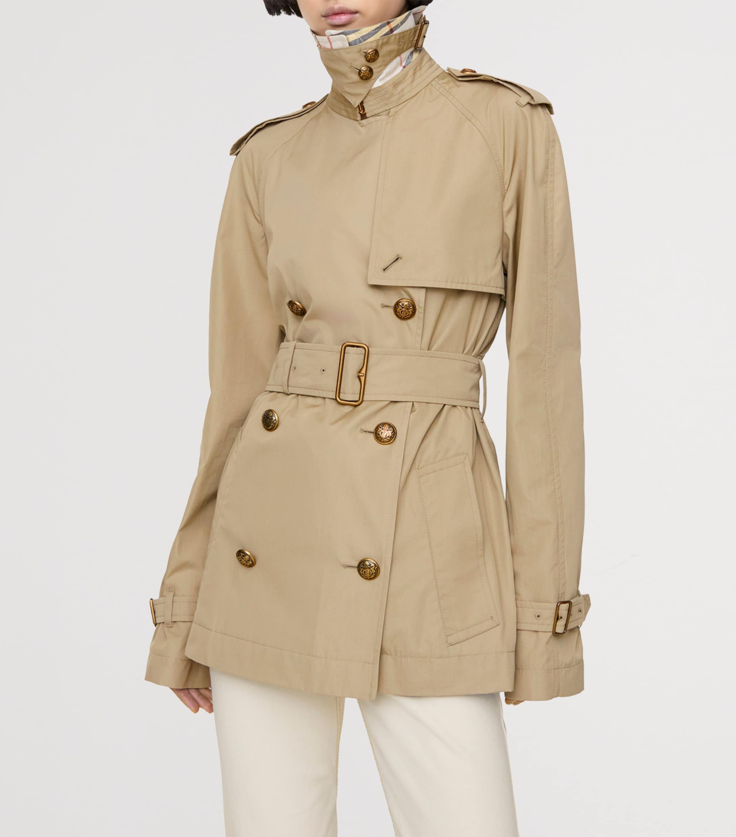 Burberry Beige Short Belgravia Trench Coat | Harrods US