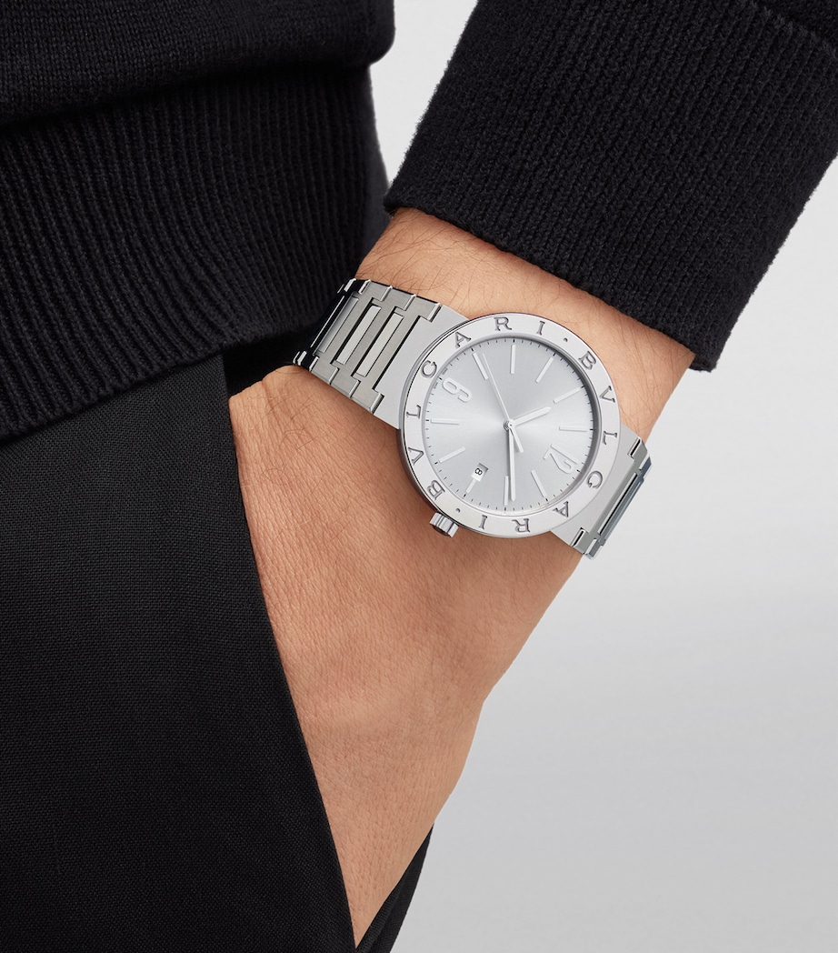 Stainless Steel BVLGARI BVLGARI Watch 41mm GREY Image 4