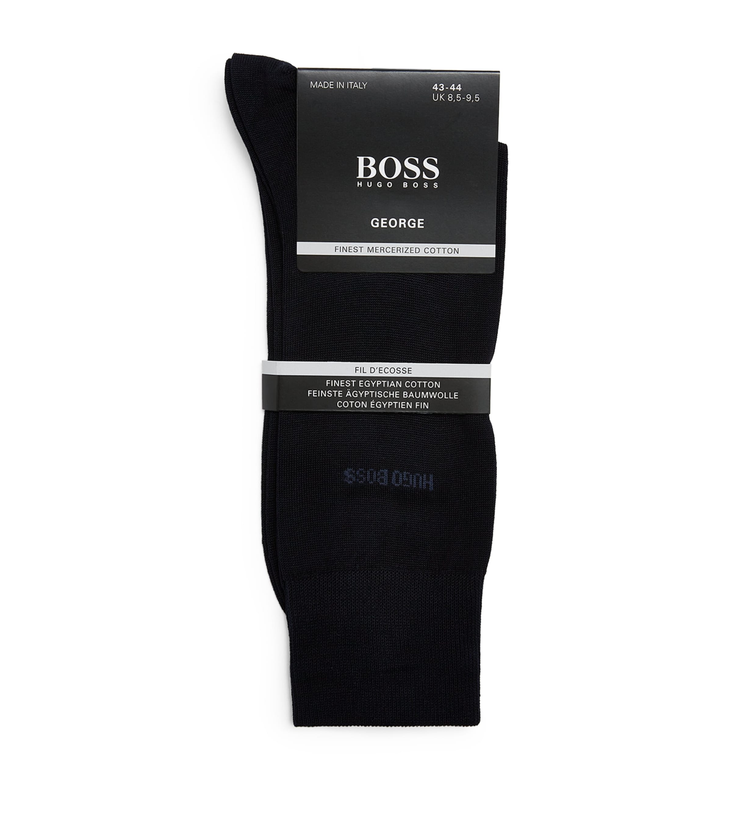 Hugo Boss George Flat Knit Socks In Navy